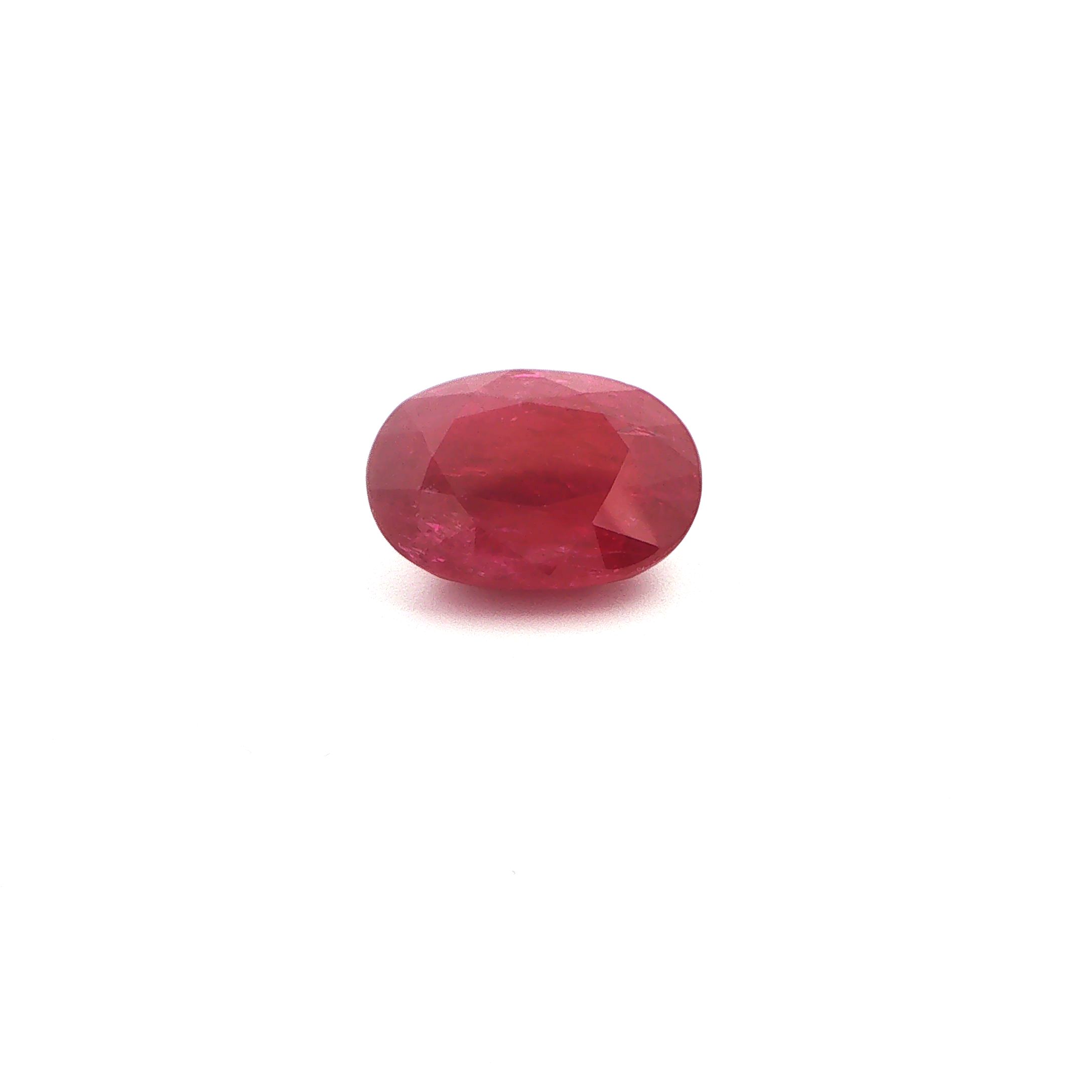 11.39 ct Oval Red Natural Ruby