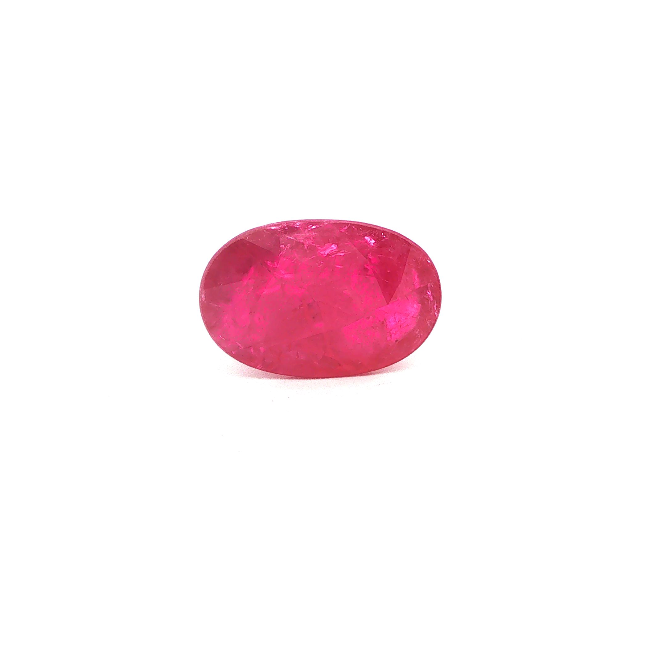 11.40 ct Oval Red Natural Ruby