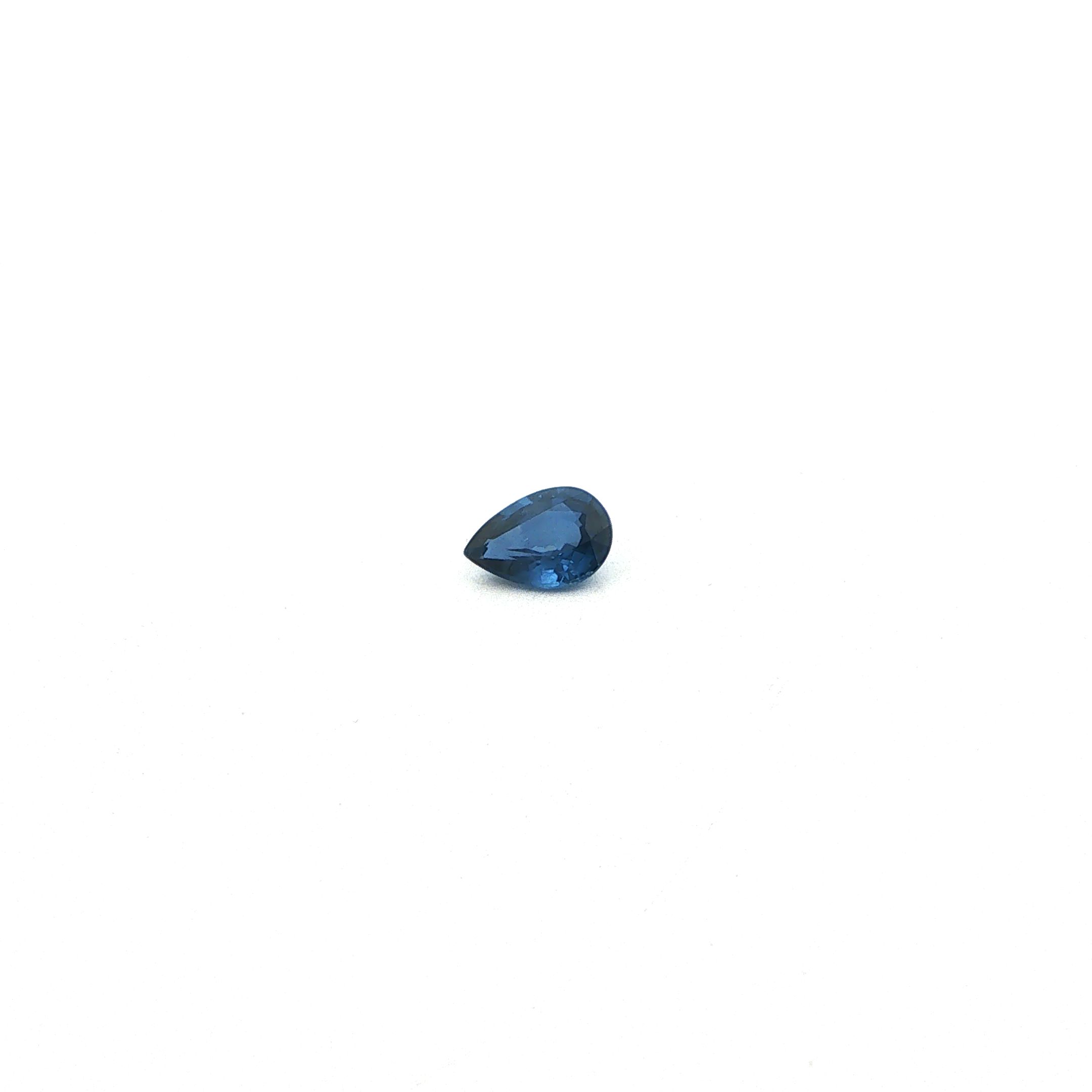 0.79 ct Pear Blue Natural Sapphire