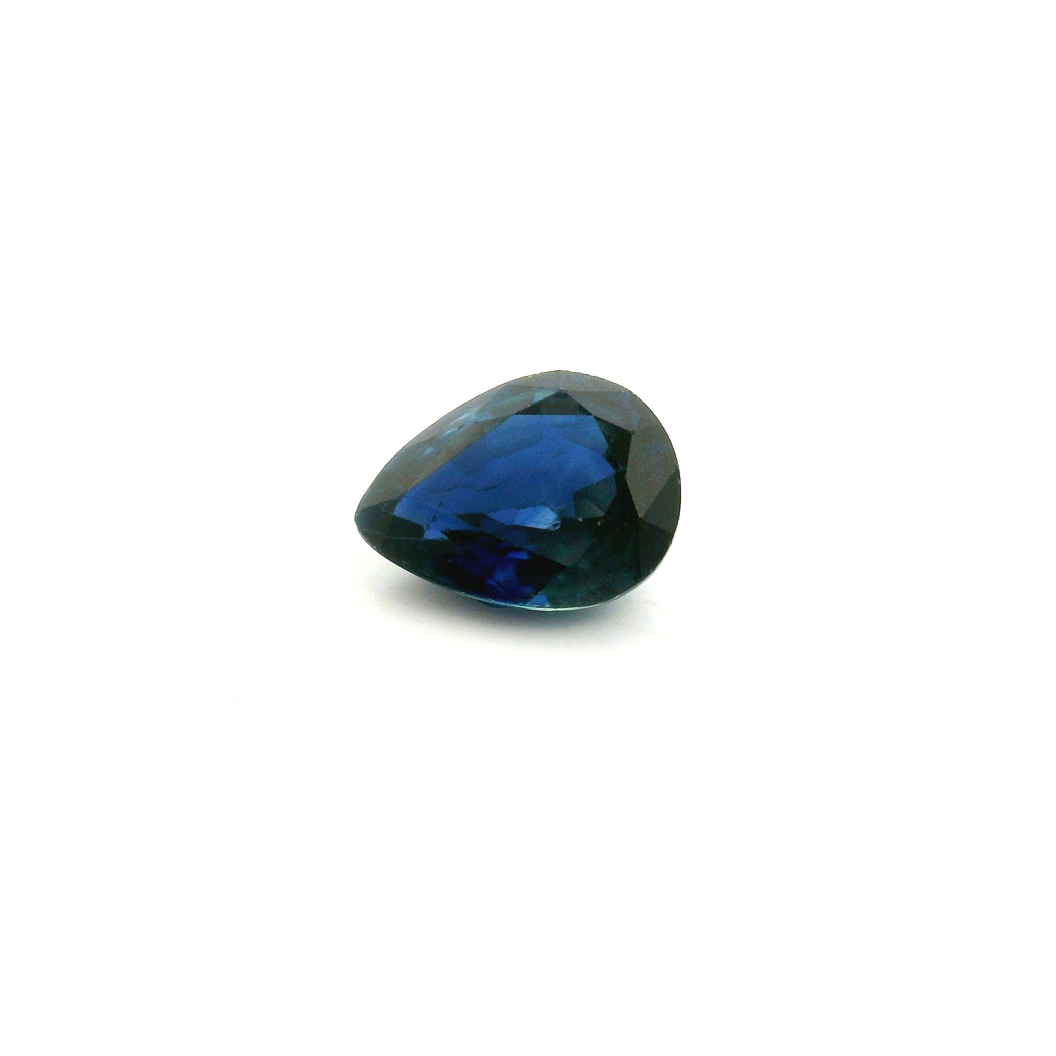 1.56 ct Pear Blue Natural Sapphire