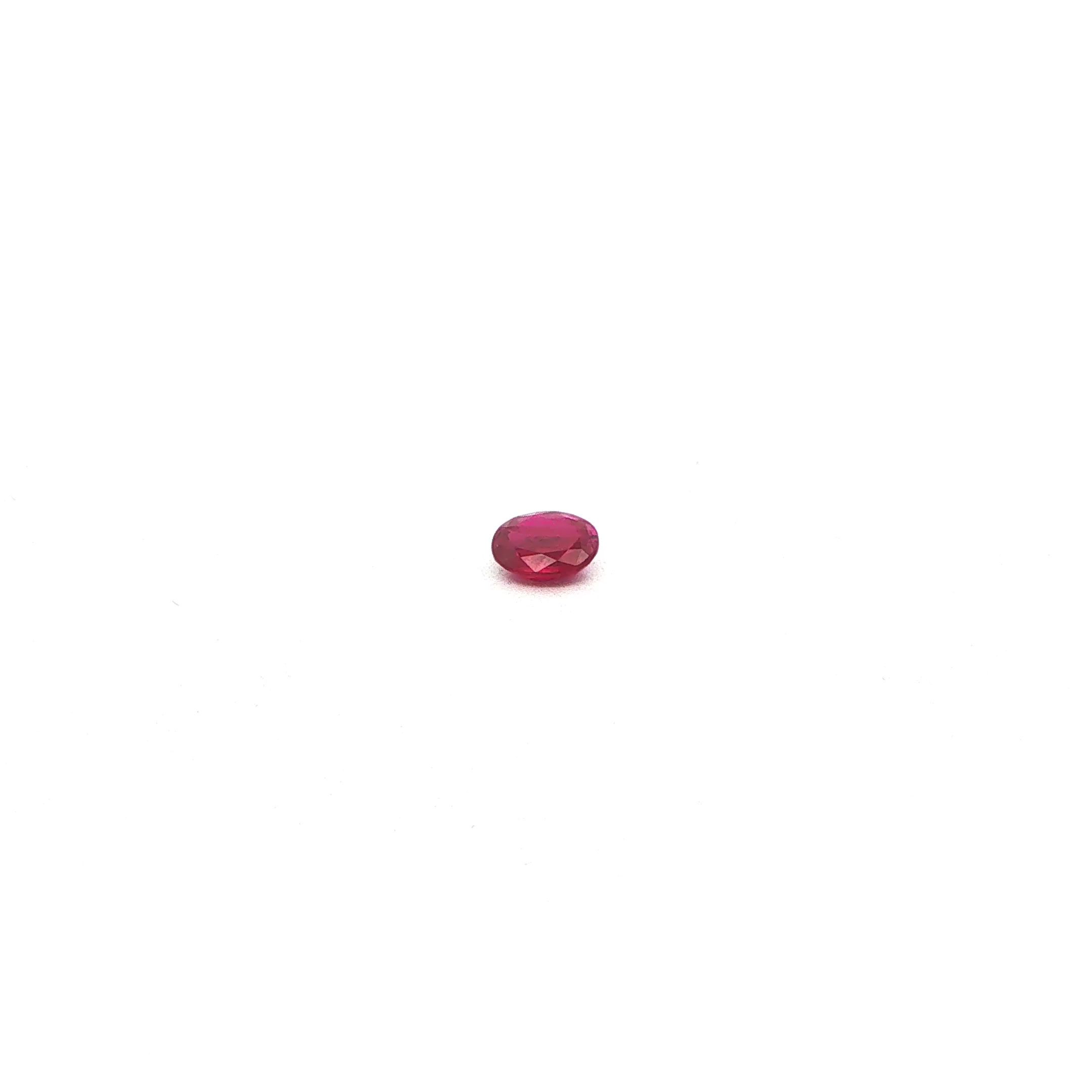 0.37 ct Oval Red Natural Ruby
