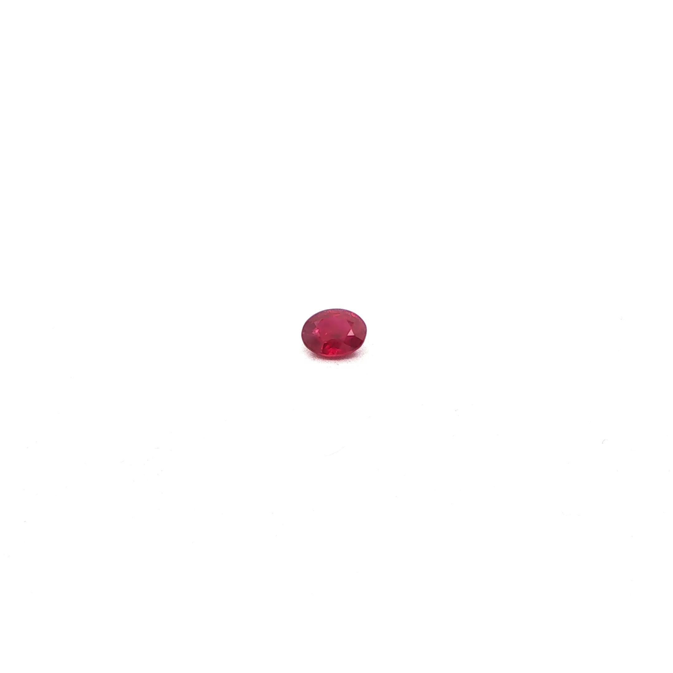 0.39 ct Oval Red Natural Ruby