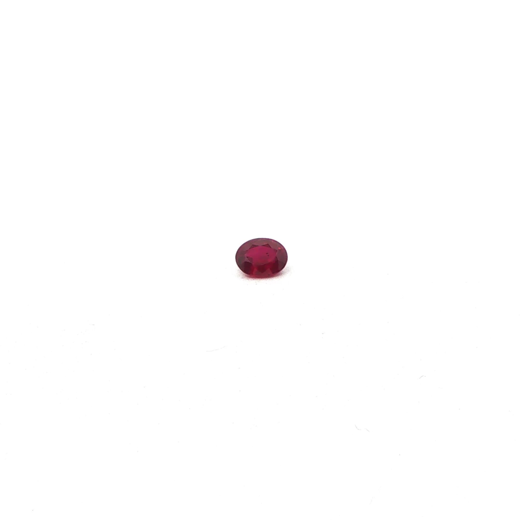 0.39 ct Oval Red Natural Ruby