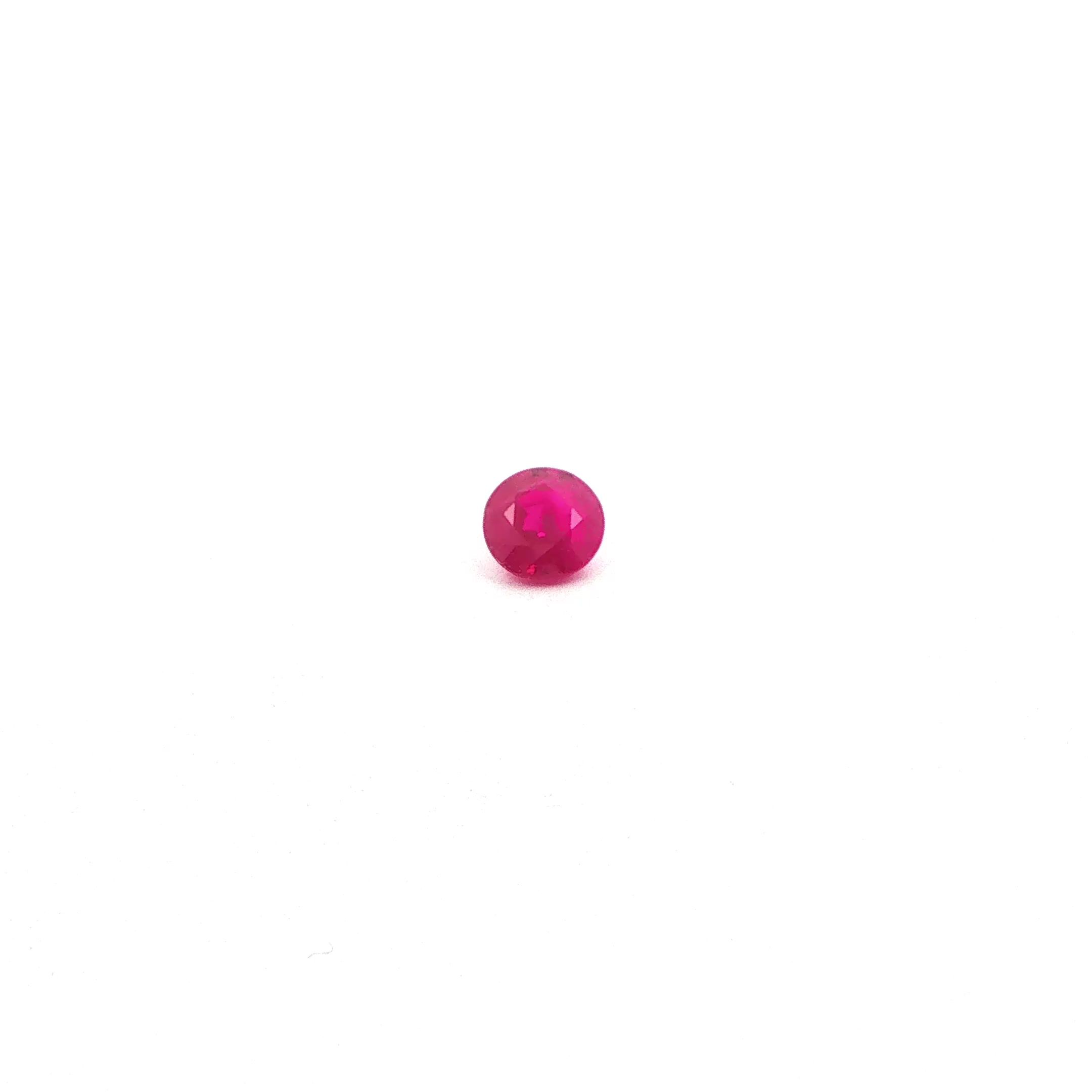 0.84 ct Round Red Natural Ruby