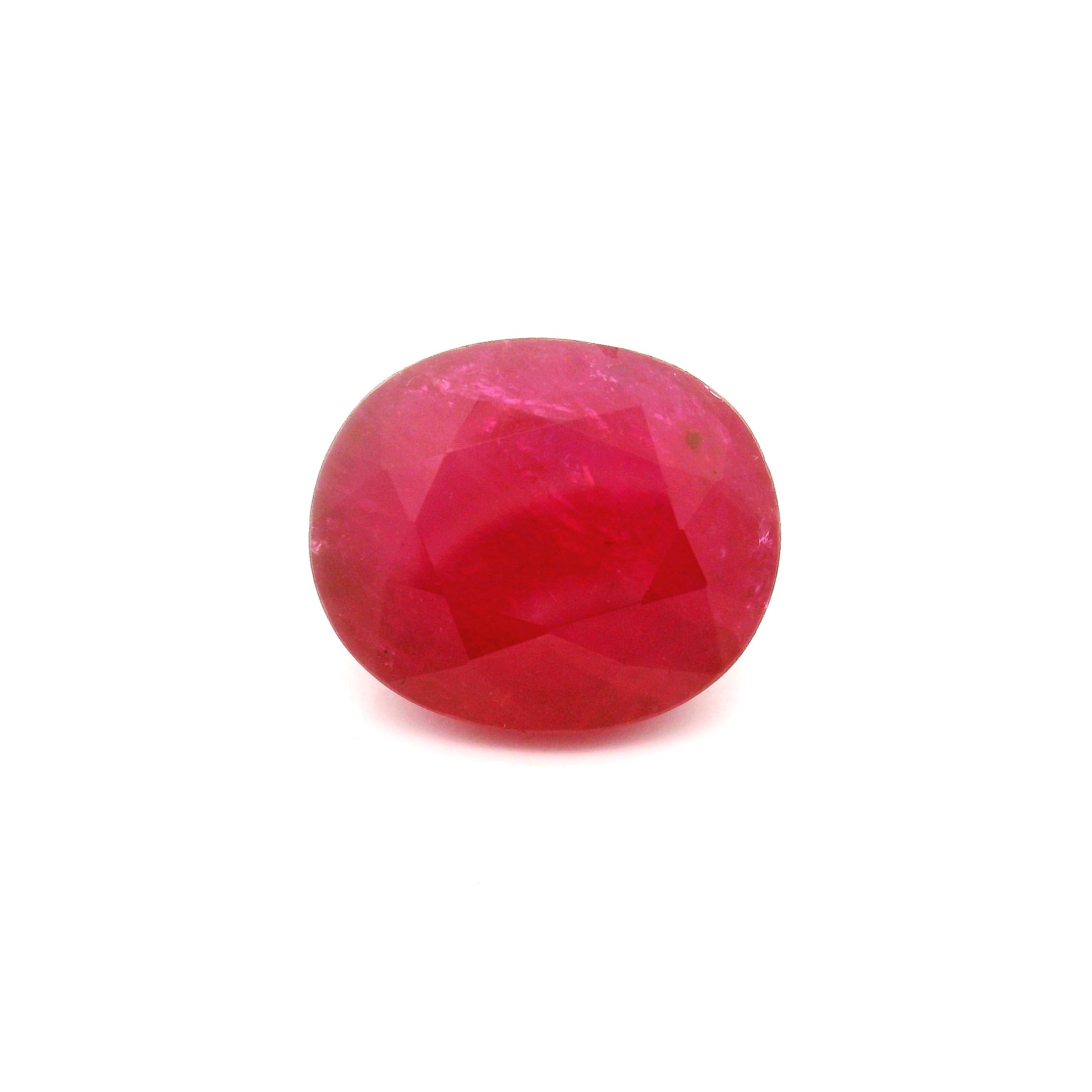 11.87 ct Oval Red Natural Ruby