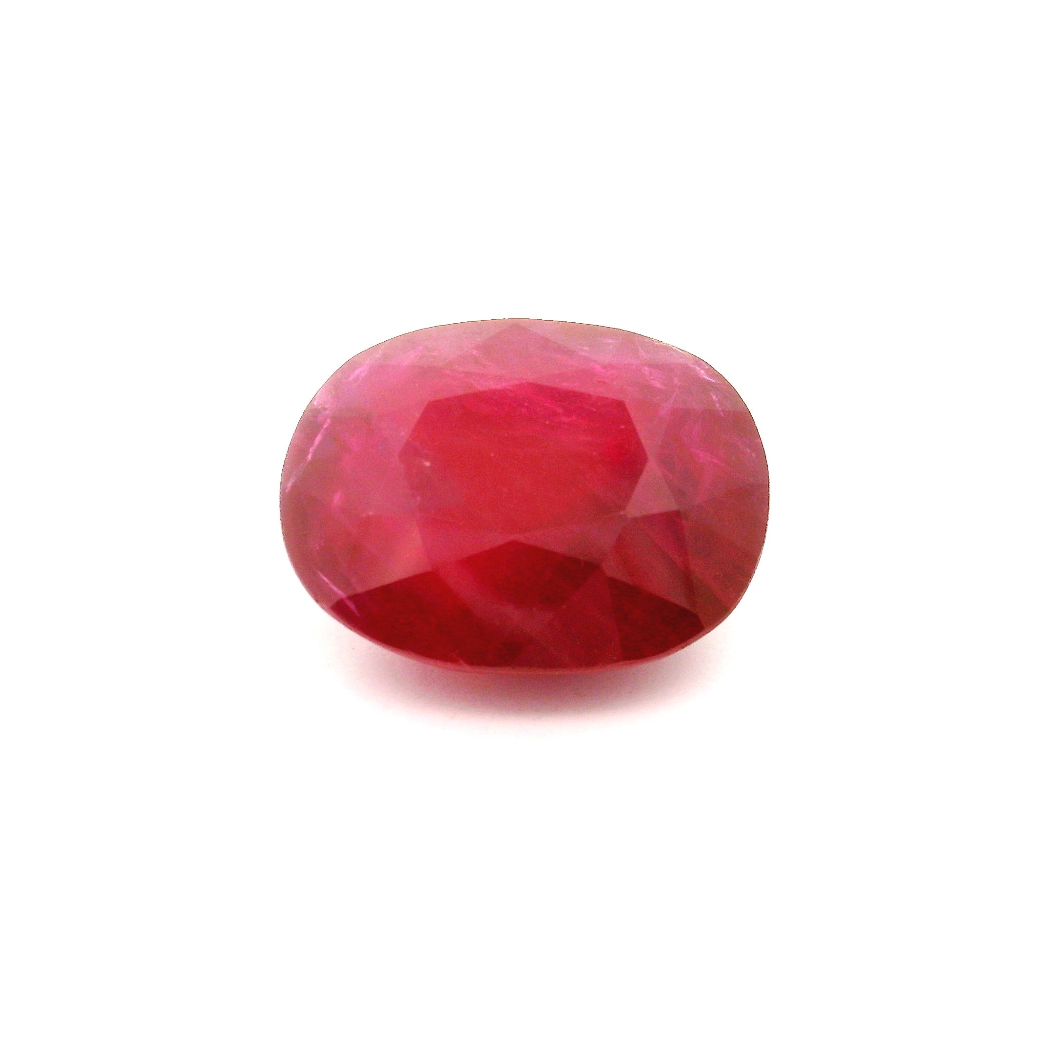 12.18 ct Cushion Red Natural Ruby