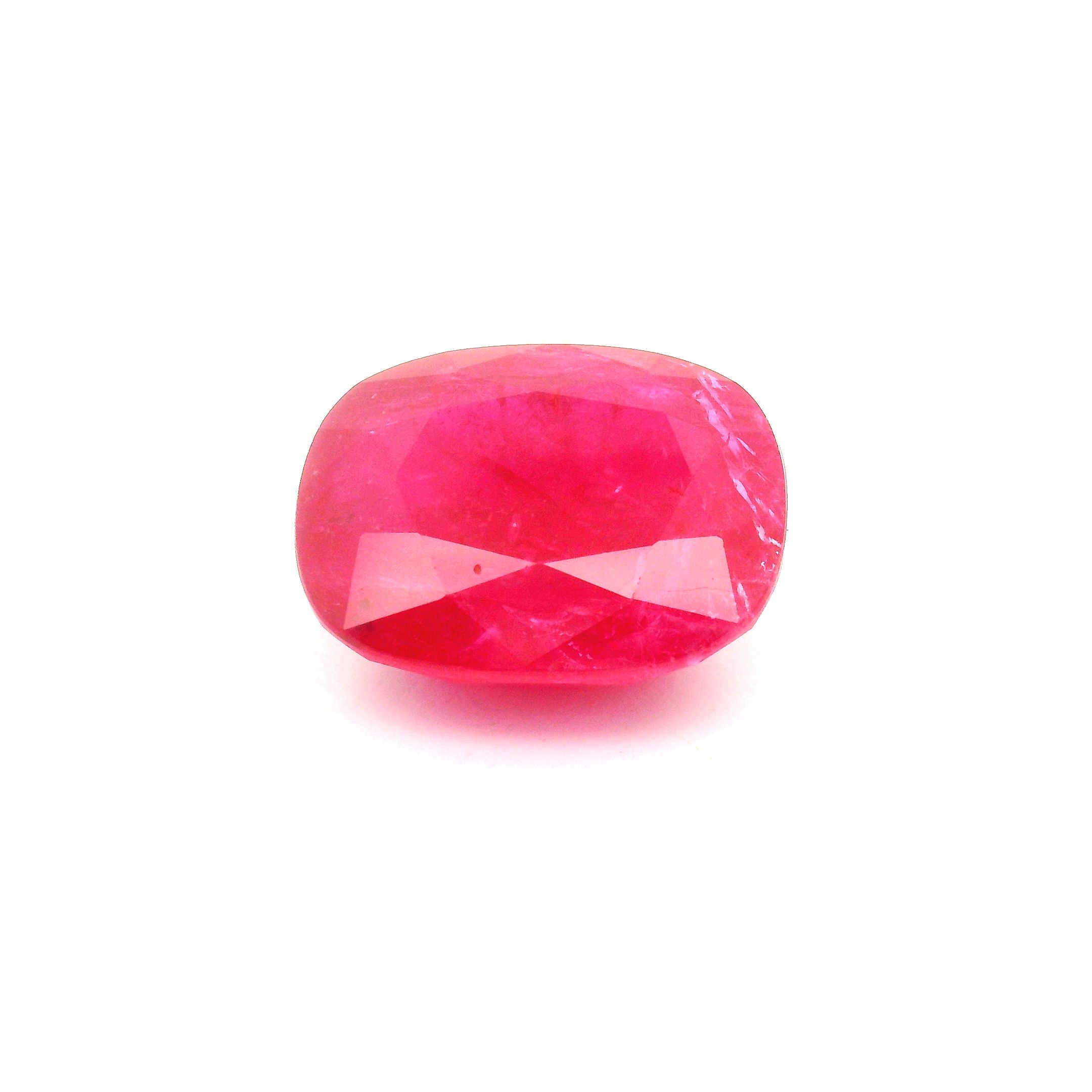 12.20 ct Cushion Red Natural Ruby