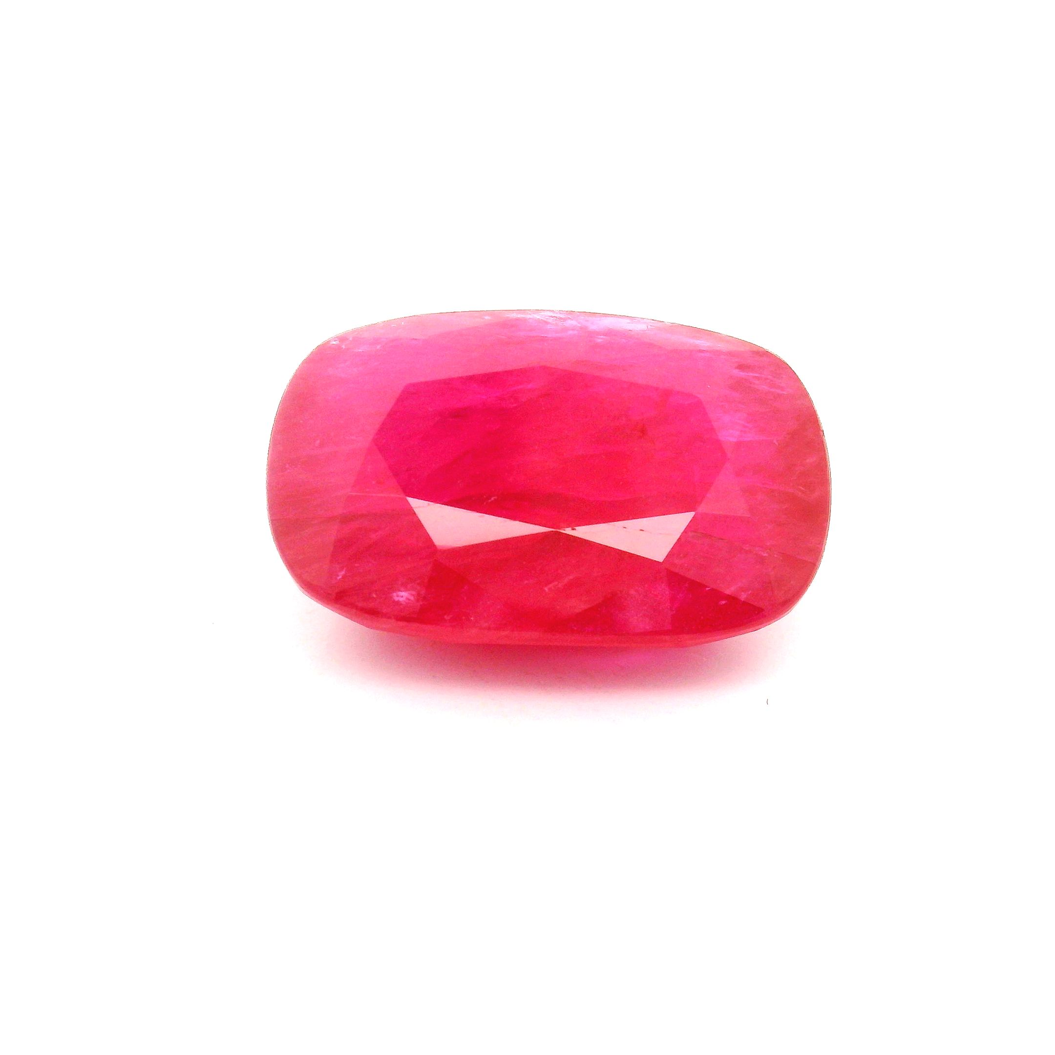 15.06 ct Cushion Red Natural Ruby