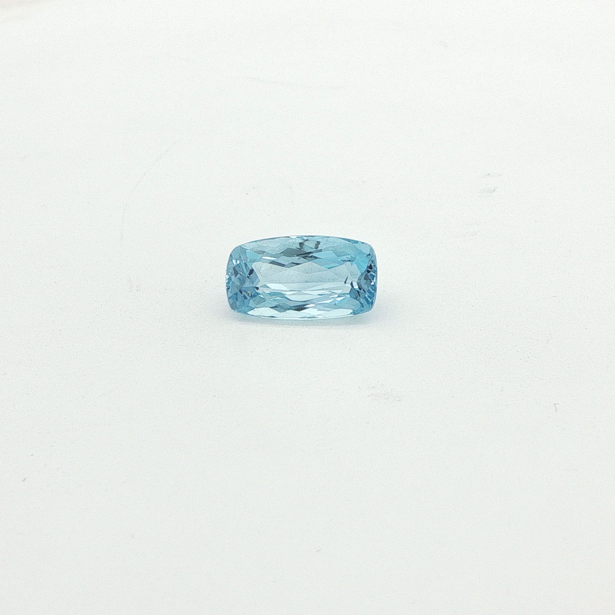 2.91 ct Cushion Blue Natural Aquamarine