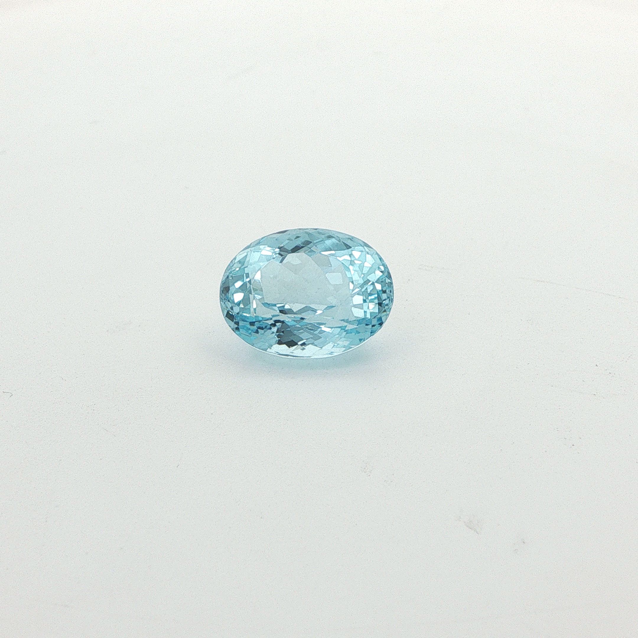 6.28 ct Oval Blue Natural Aquamarine