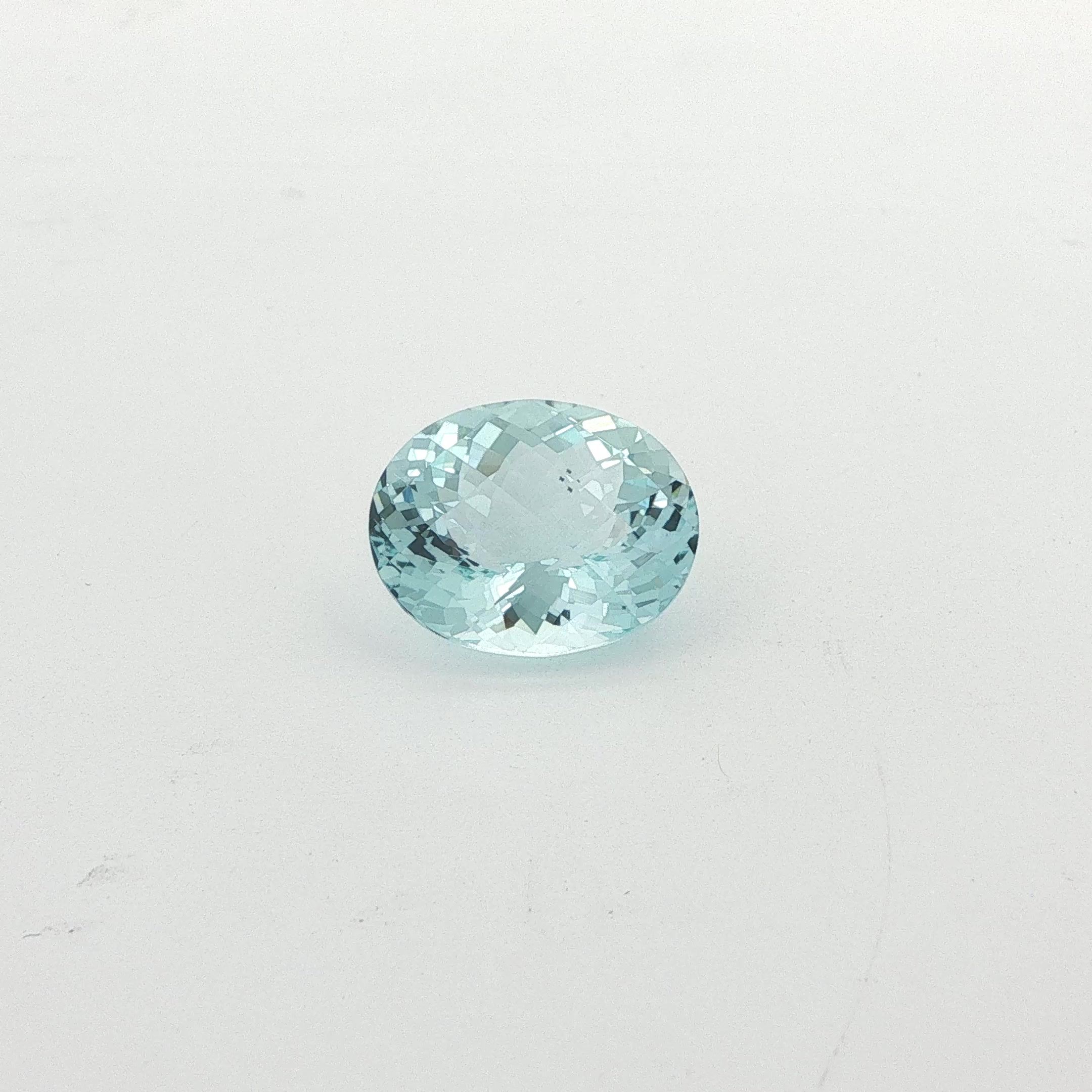 8.37 ct Oval Blue Natural Aquamarine