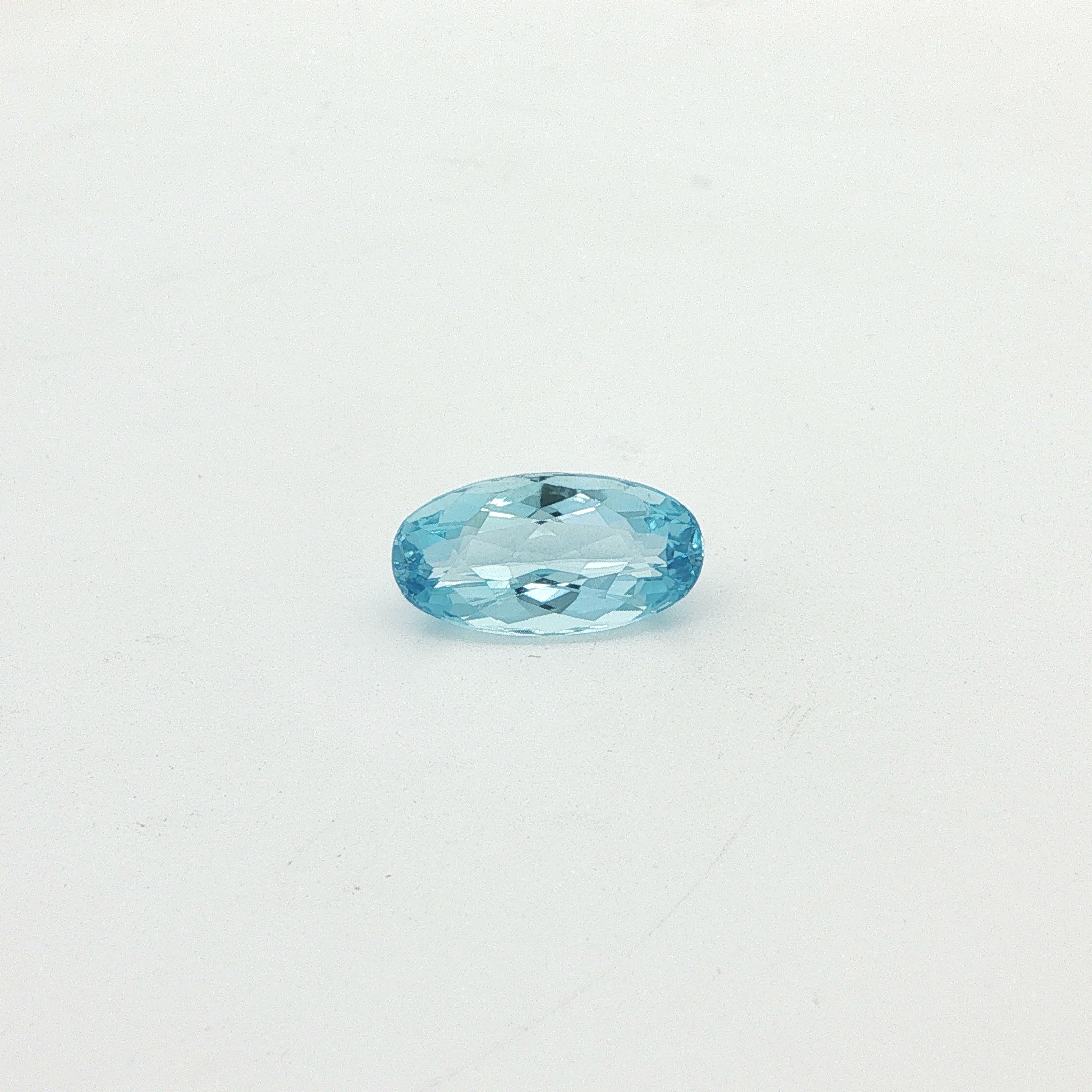 3.63 ct Oval Blue Natural Aquamarine