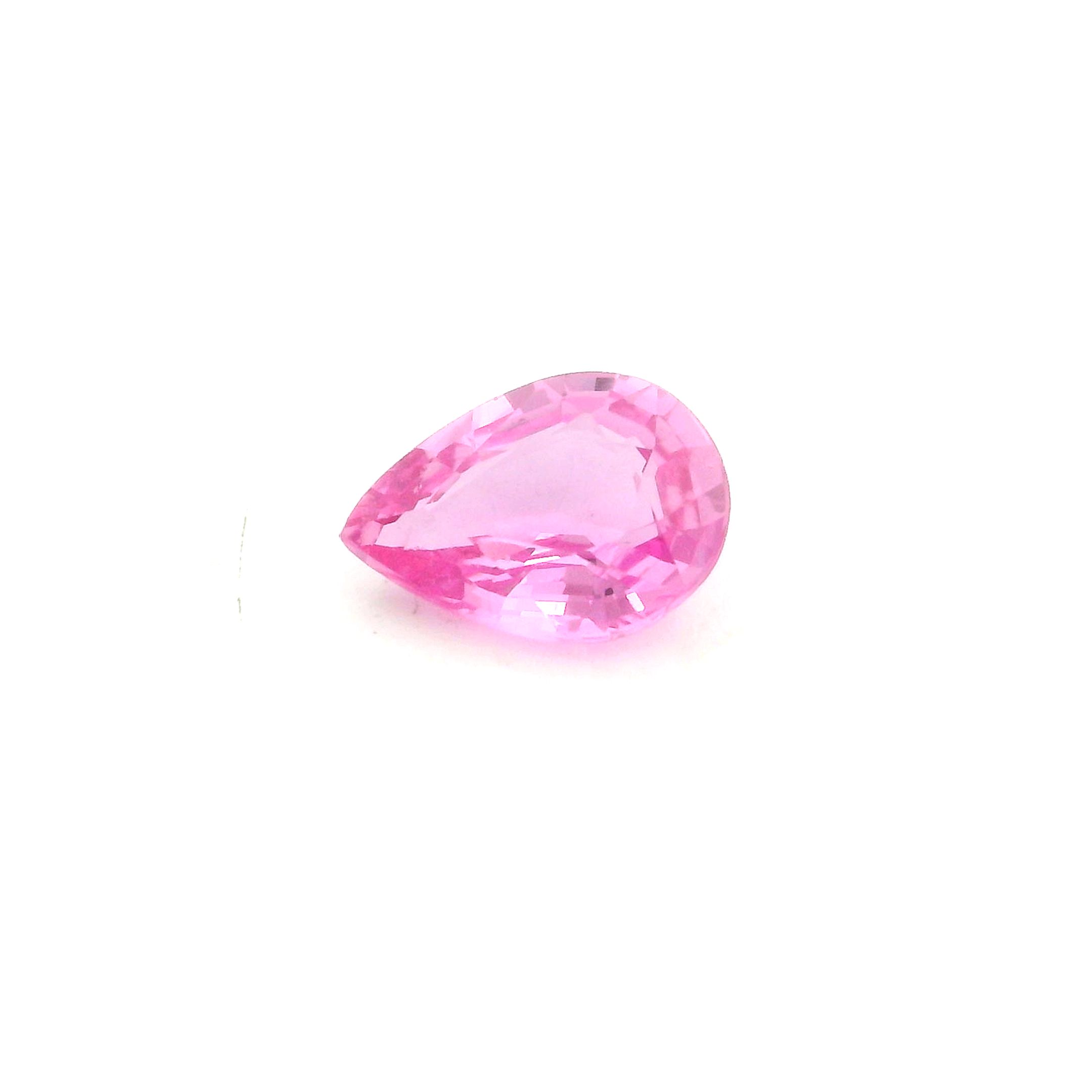 0.74 ct Pear Pink Natural Sapphire