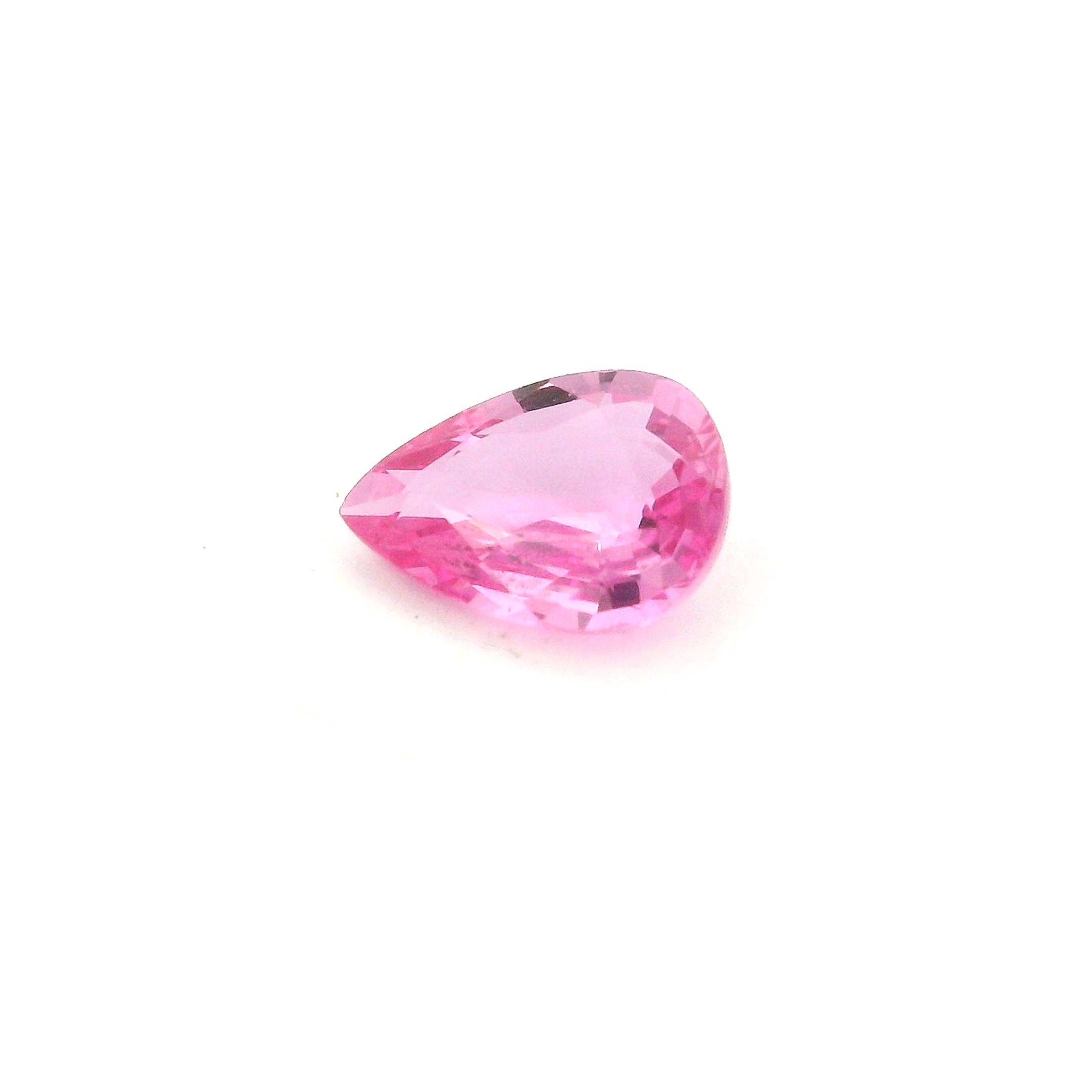 0.80 ct Pear Pink Natural Sapphire
