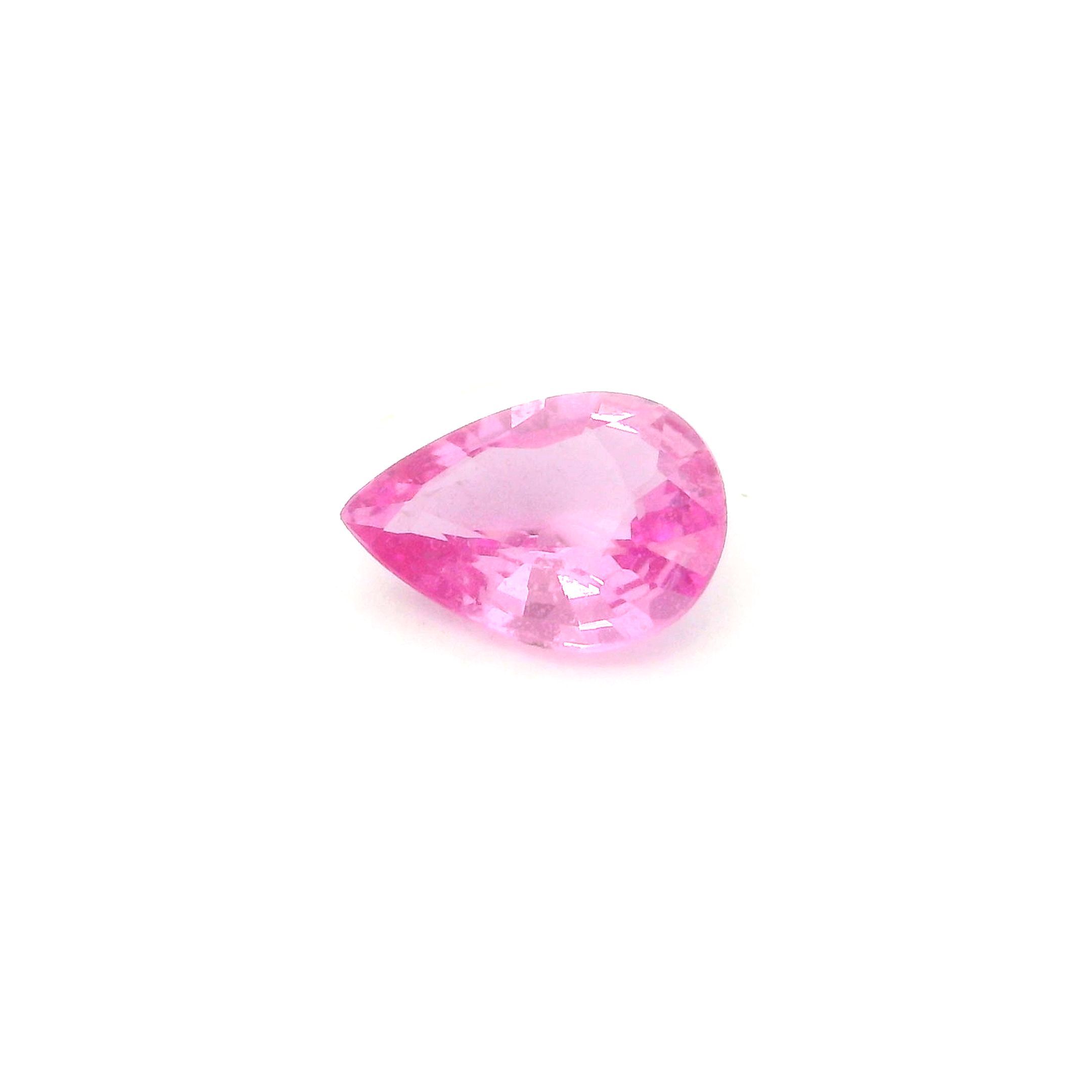 0.65 ct Pear Pink Natural Sapphire