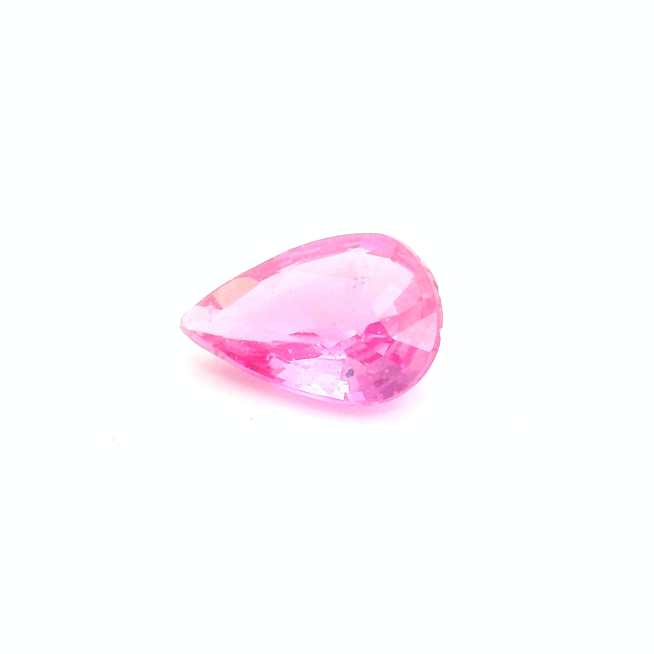 0.65 ct Pear Pink Natural Sapphire