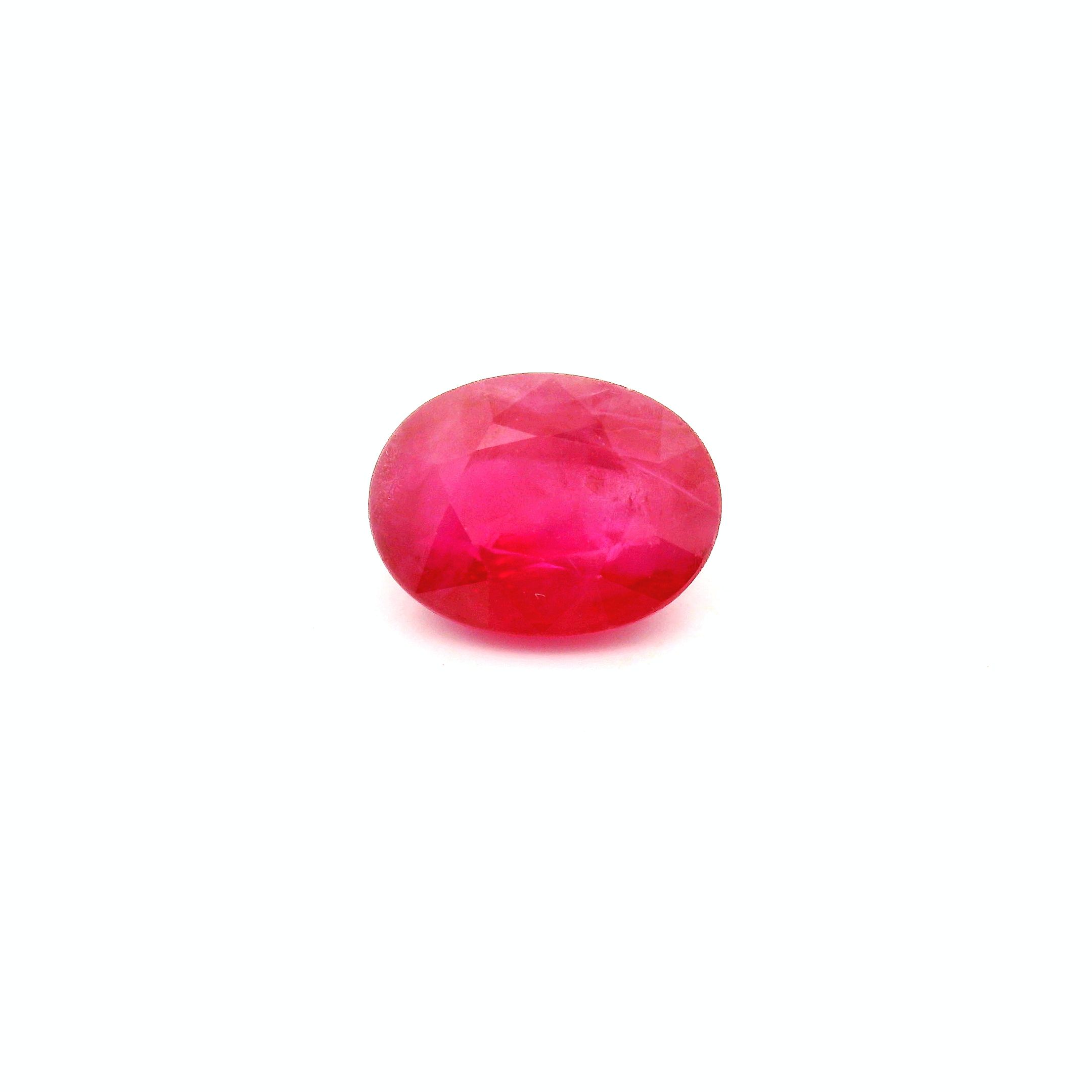 2.01 ct Oval Red Natural Ruby