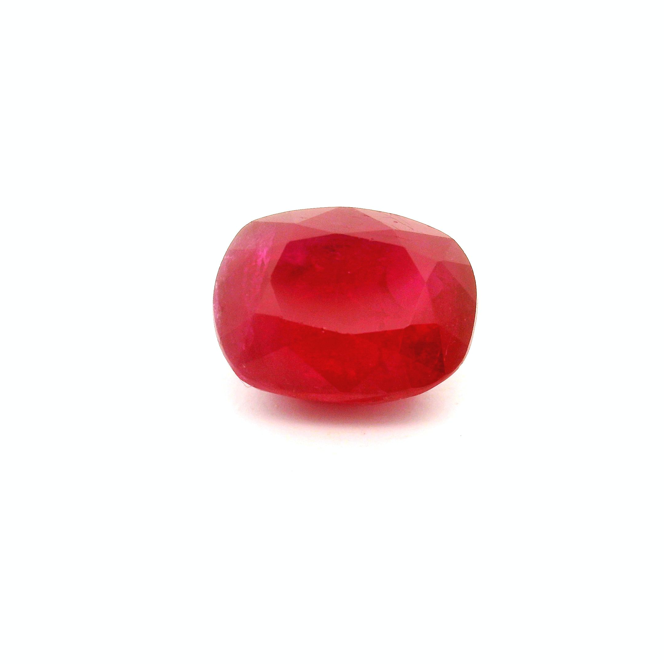 4.92 ct Cushion Red Natural Ruby
