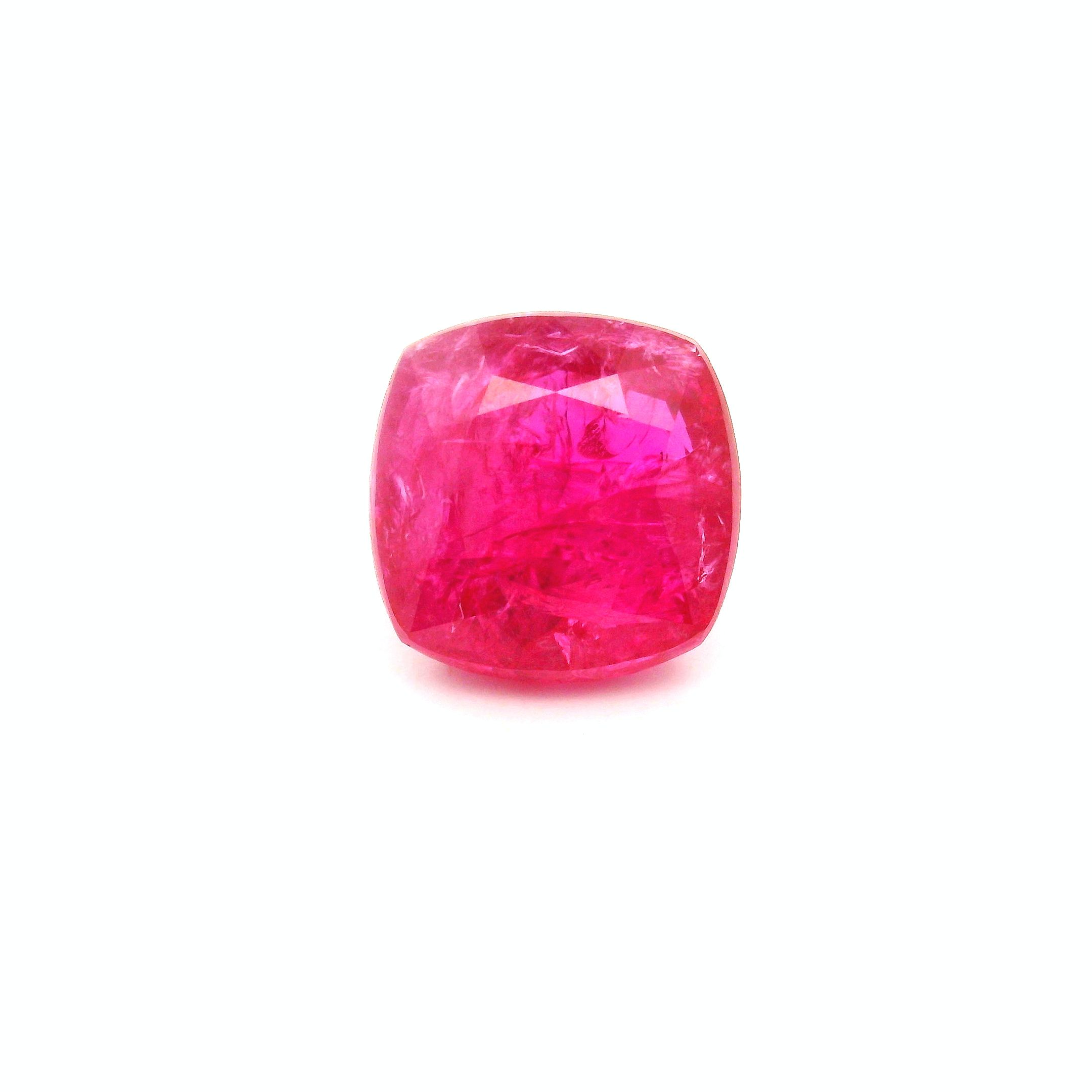 3.50 ct Cushion Red Natural Ruby