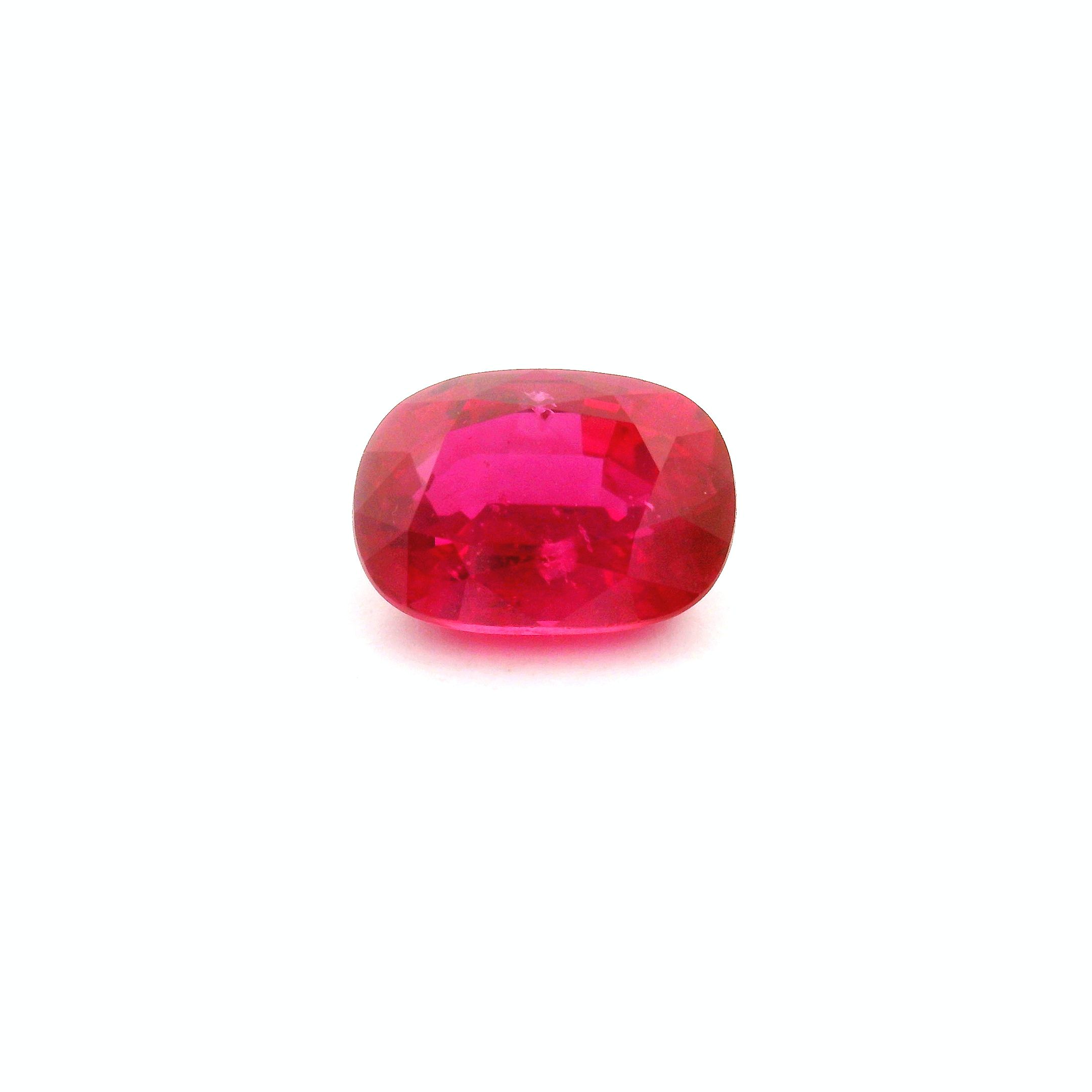 2.40 ct Cushion Red Natural Ruby