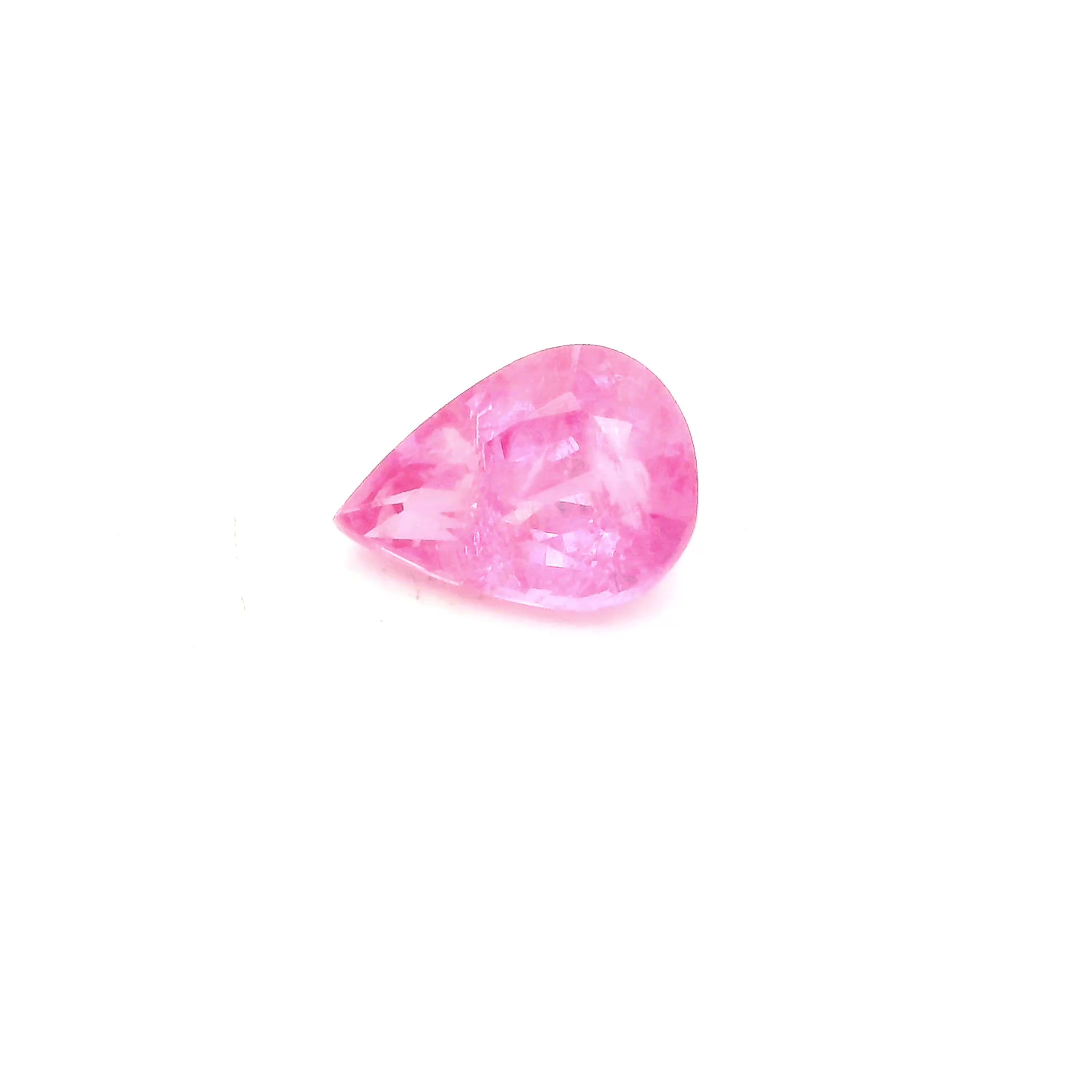 0.79 ct Pear Pink Natural Sapphire