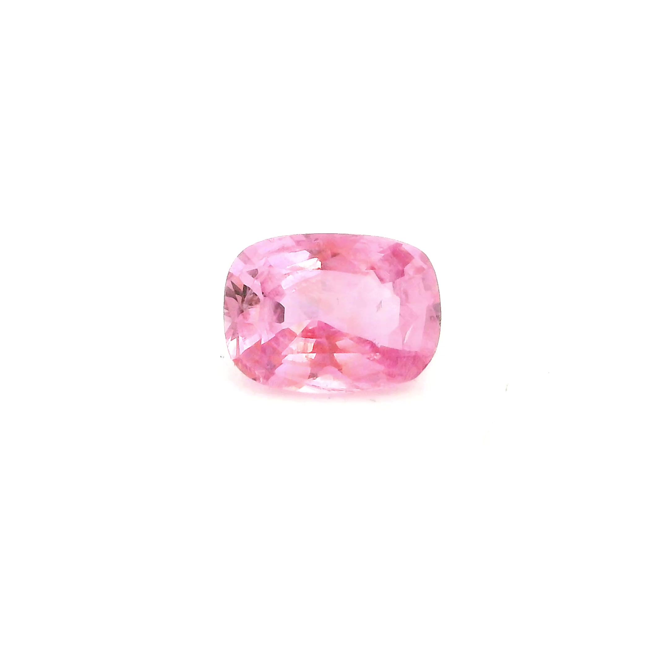 0.72 ct Cushion Pink Natural Sapphire