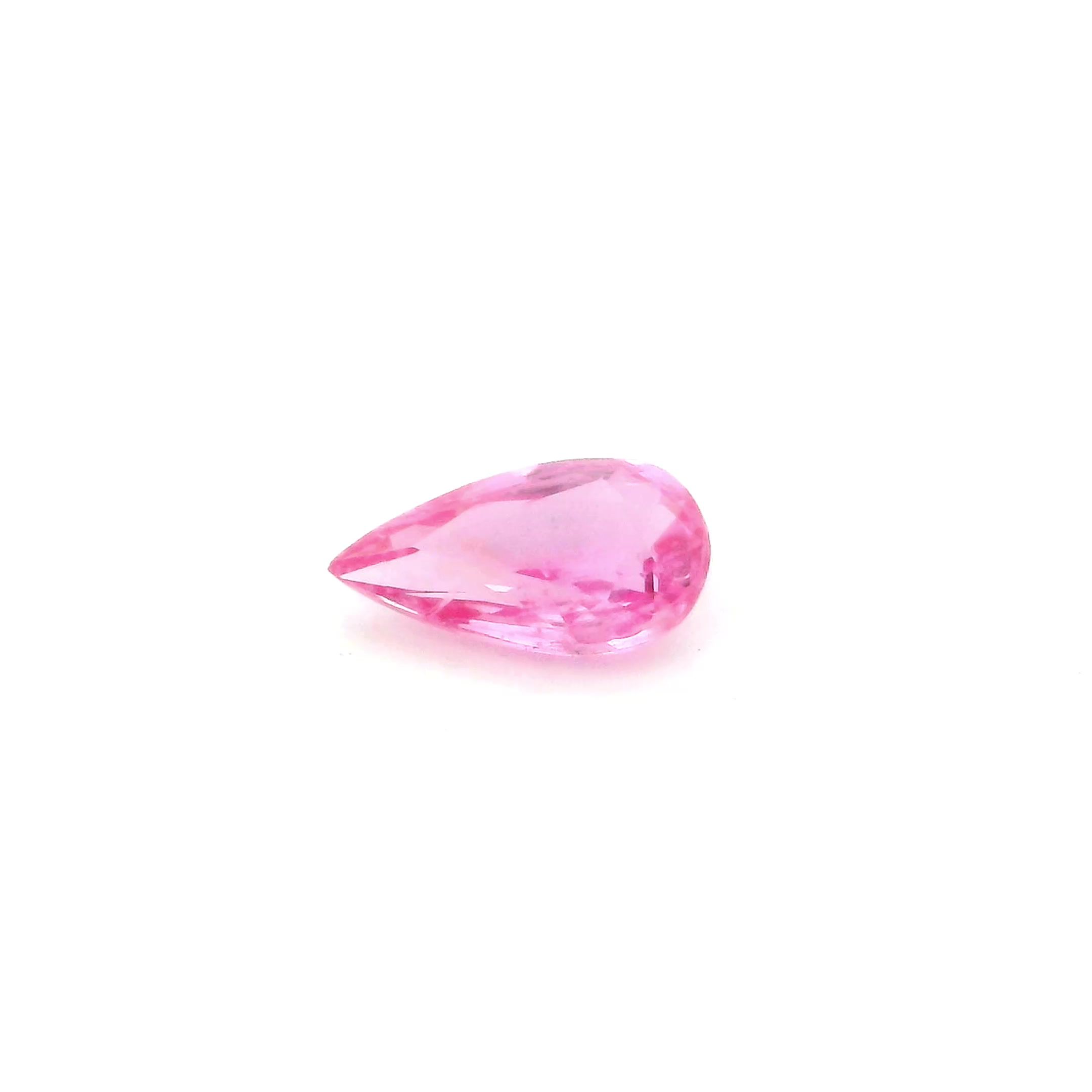 0.54 ct Pear Pink Natural Sapphire