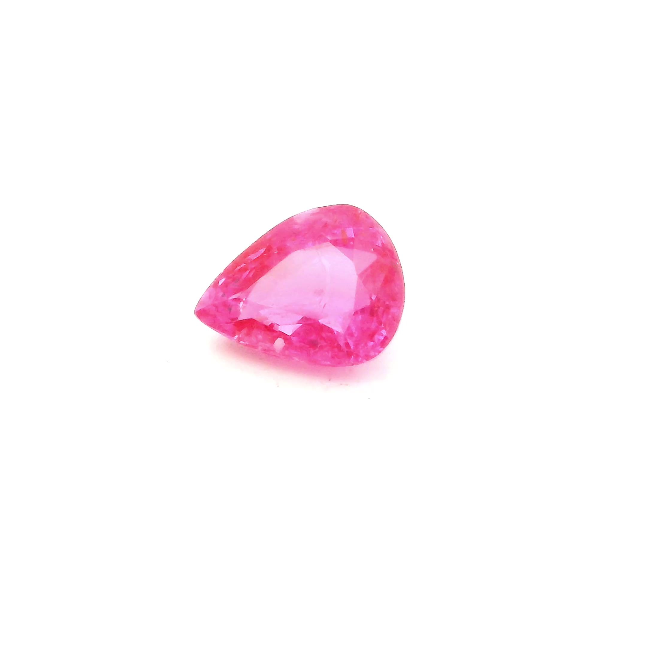 0.86 ct Pear Pink Natural Sapphire