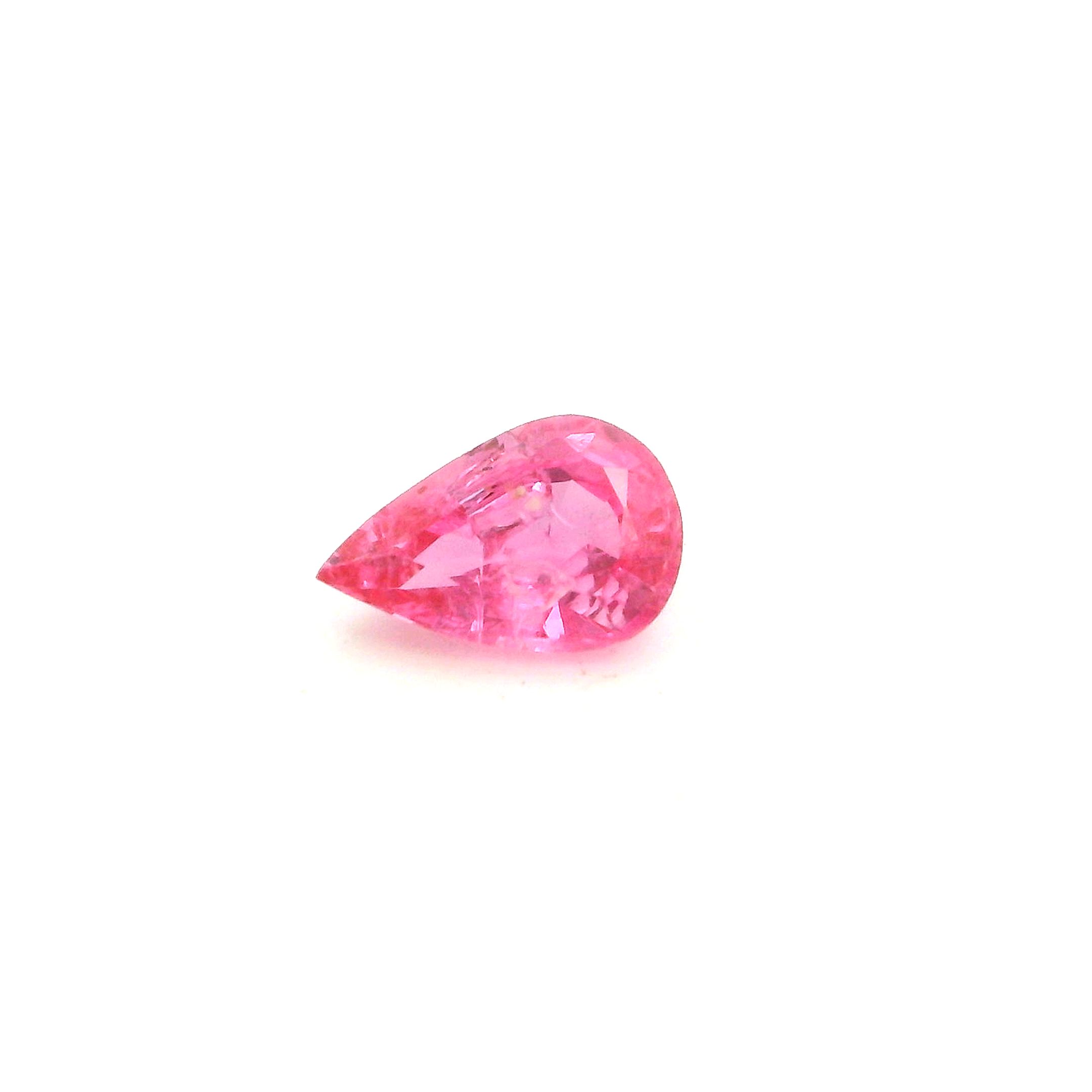 0.56 ct Pear Pink Natural Sapphire