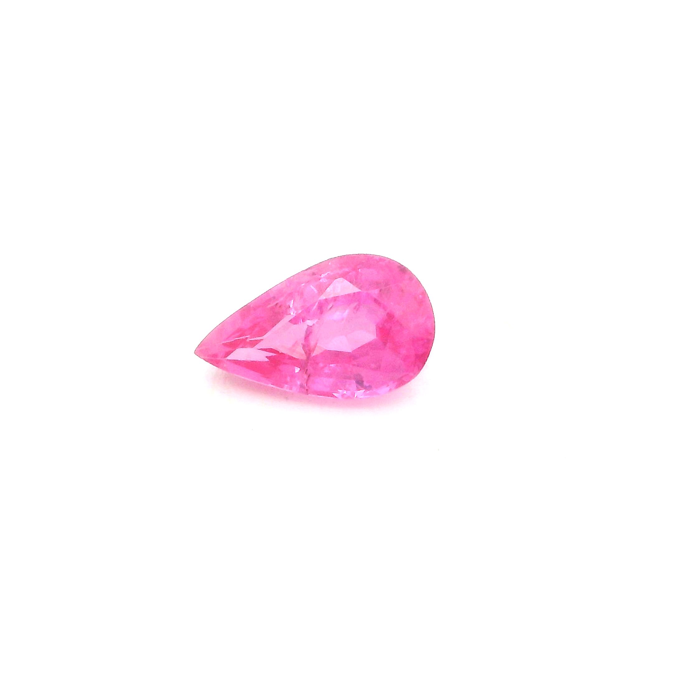 0.67 ct Pear Pink Natural Sapphire