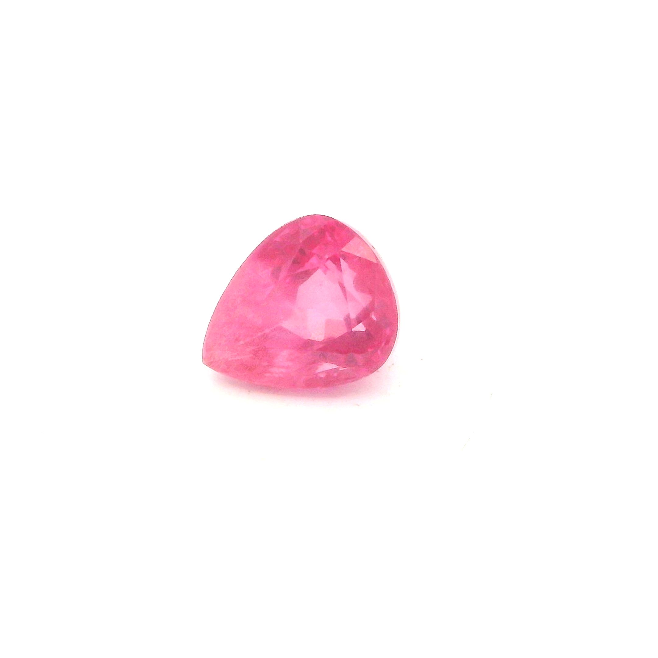 1.01 ct Pear Pink Natural Sapphire