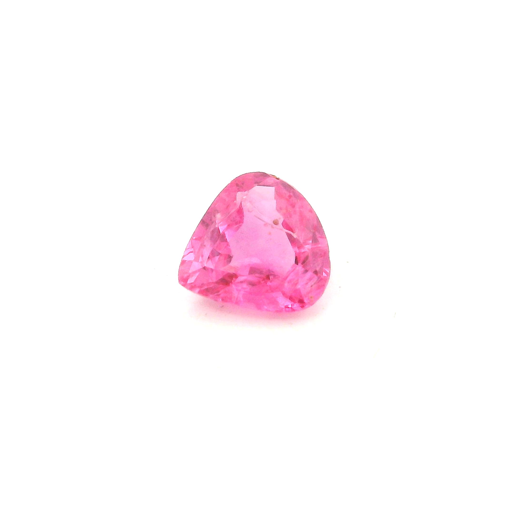 0.67 ct Pear Pink Natural Sapphire