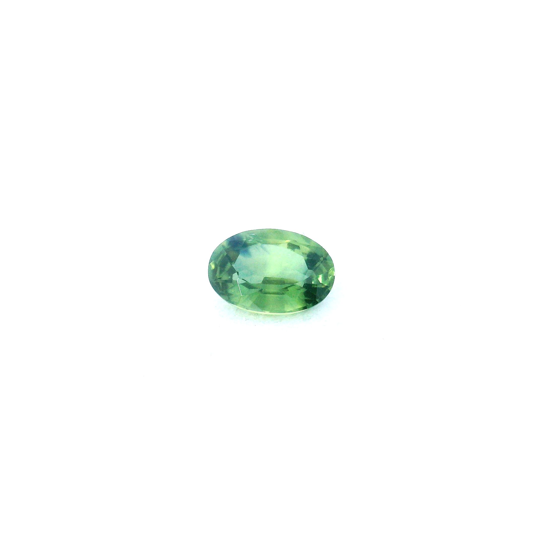 0.59 ct Oval Green Natural Sapphire
