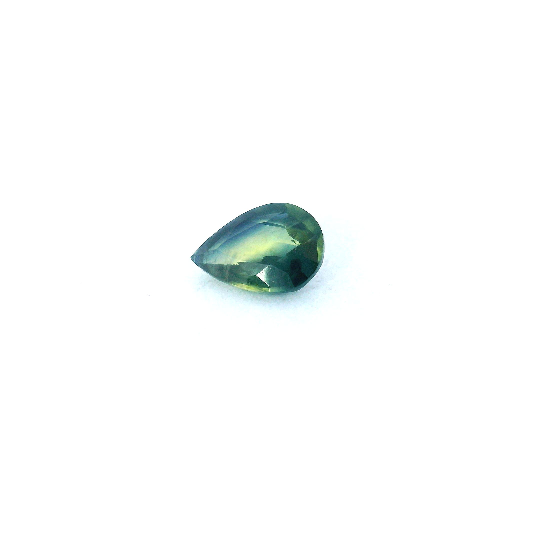 0.54 ct Pear Green Natural Sapphire