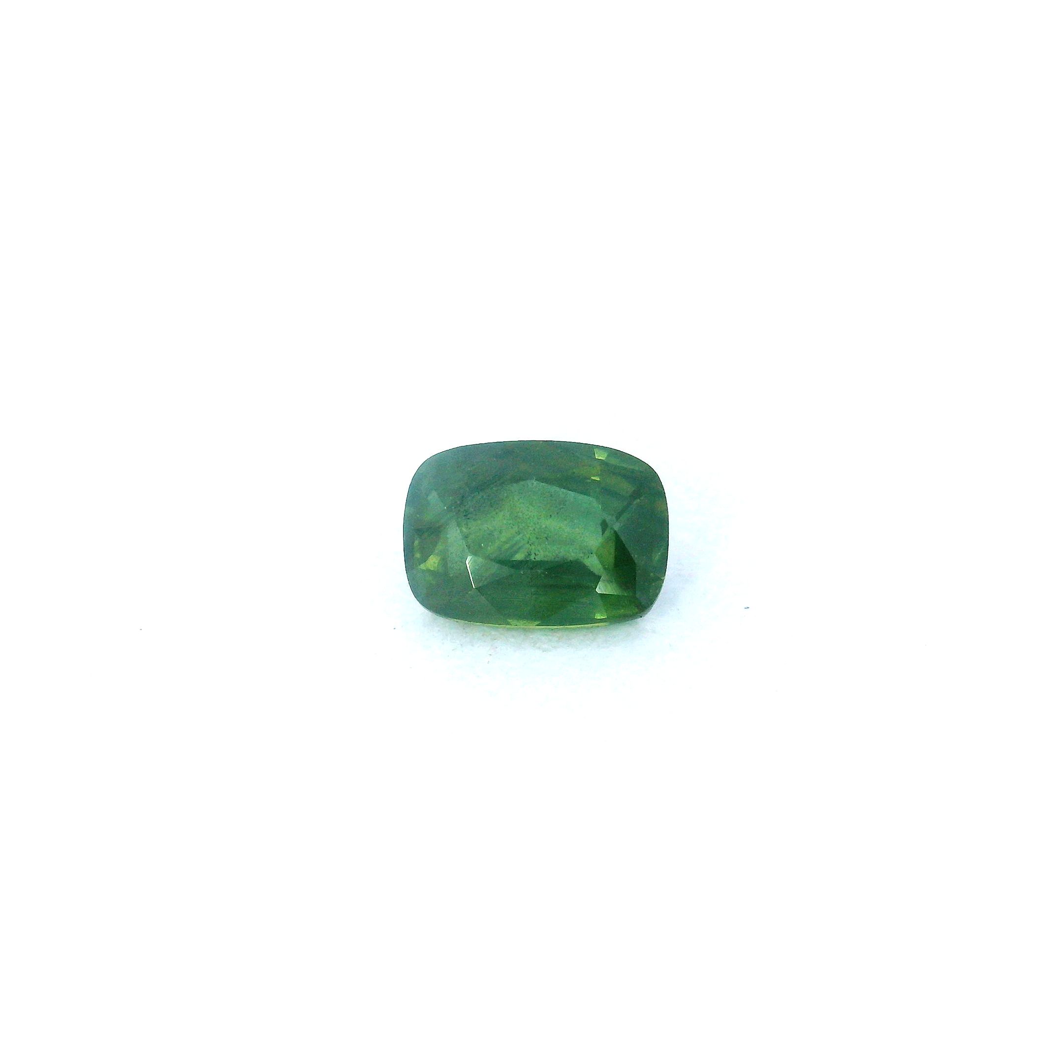 0.78 ct Cushion Green Natural Sapphire