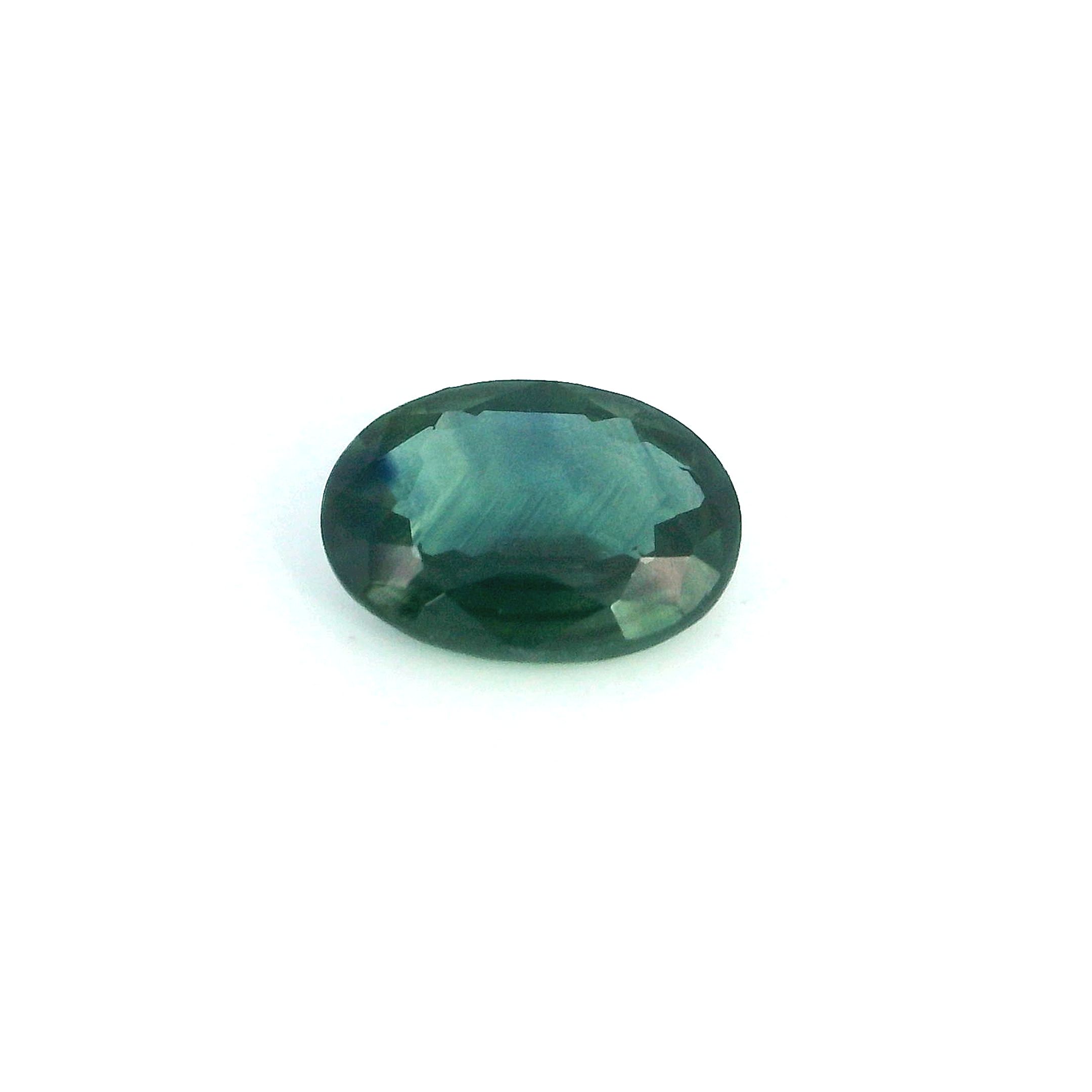 0.91 ct Oval Green Natural Sapphire
