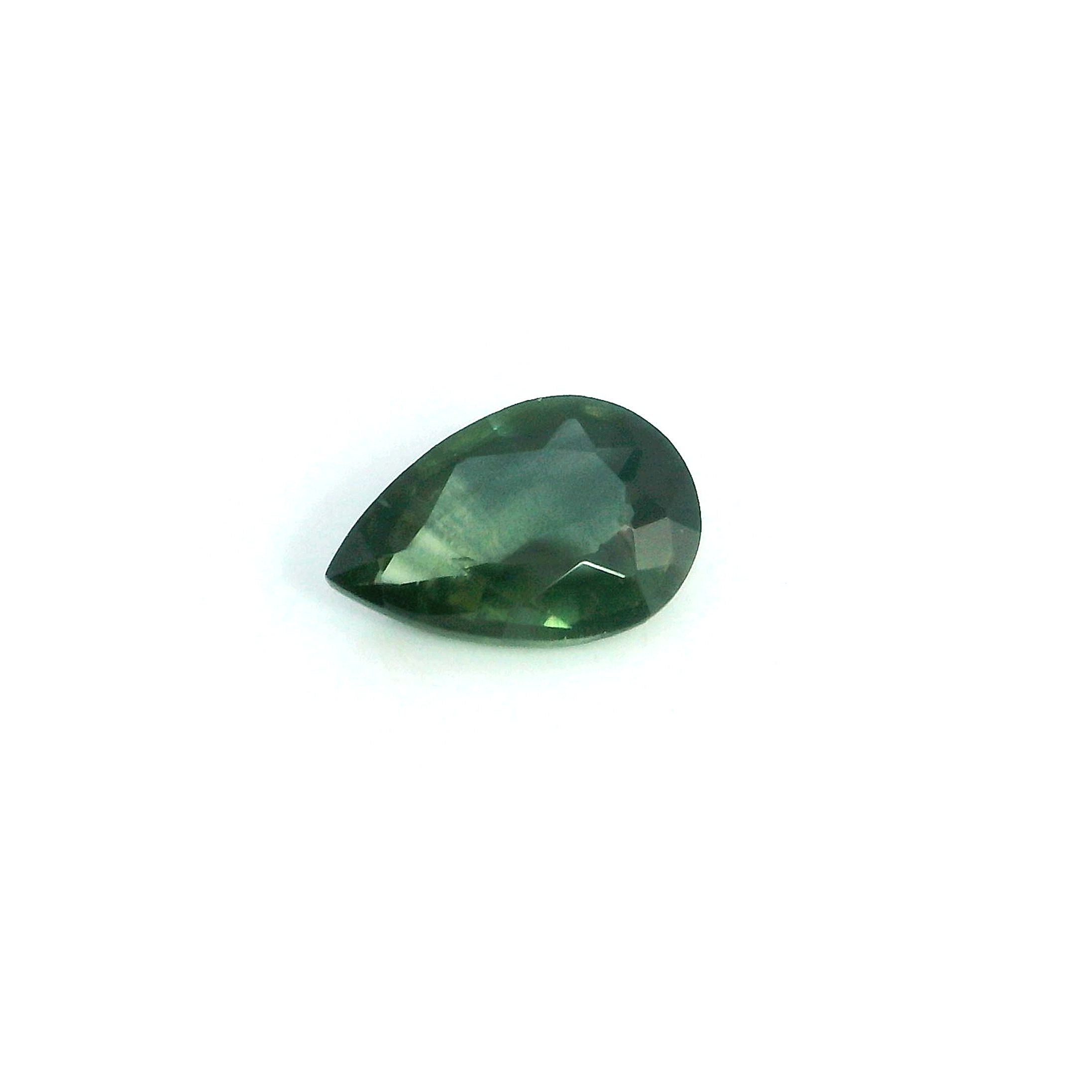 0.58 ct Pear Green Natural Sapphire