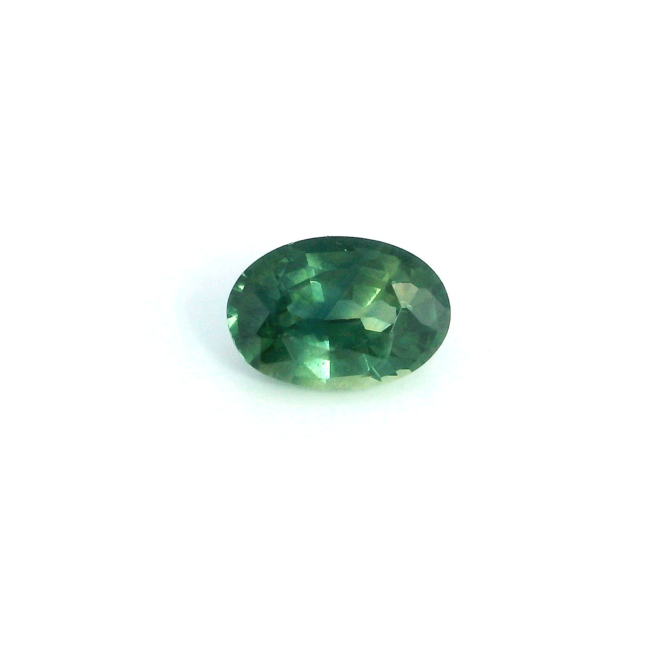 0.74 ct Oval Green Natural Sapphire