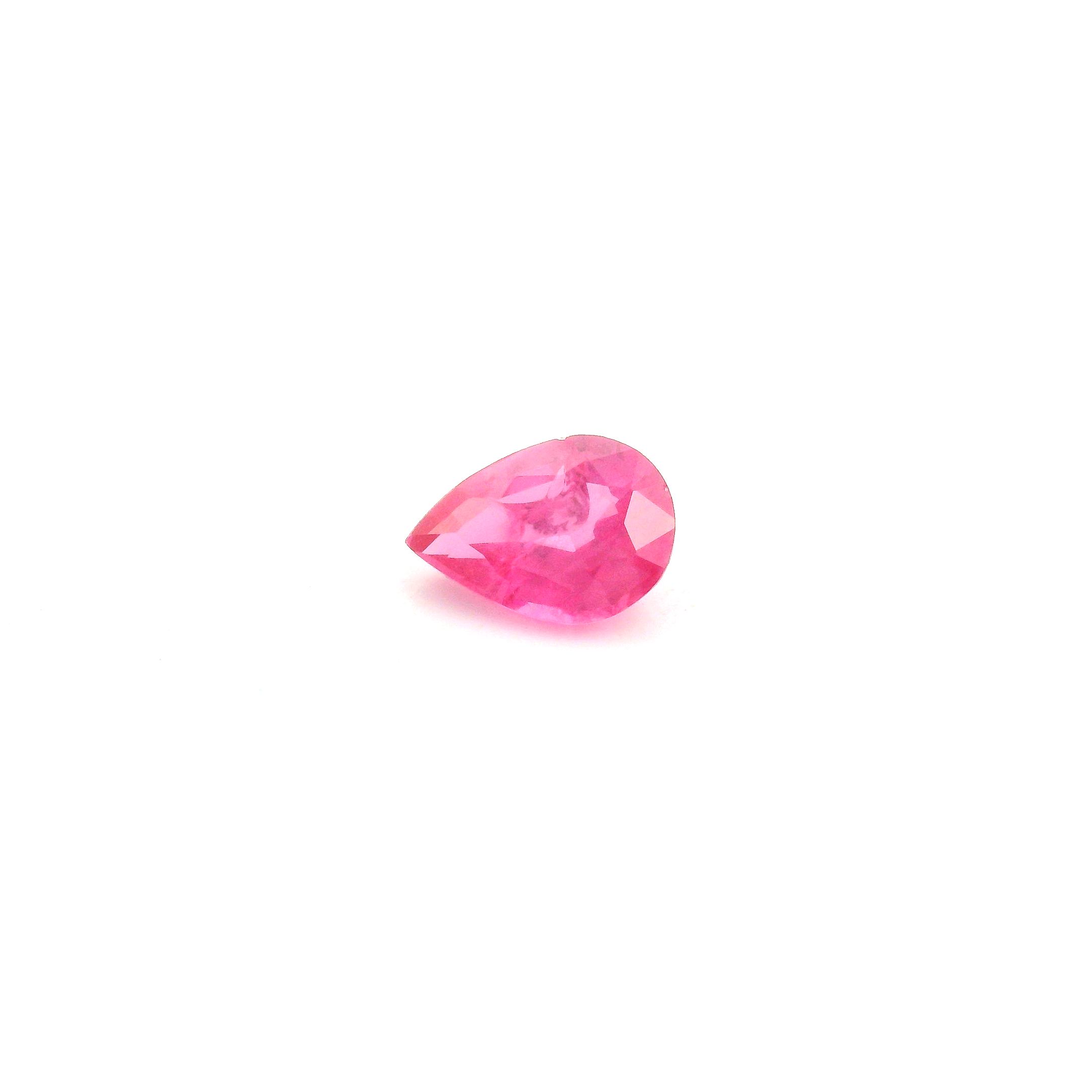 0.56 ct Pear Pink Natural Sapphire