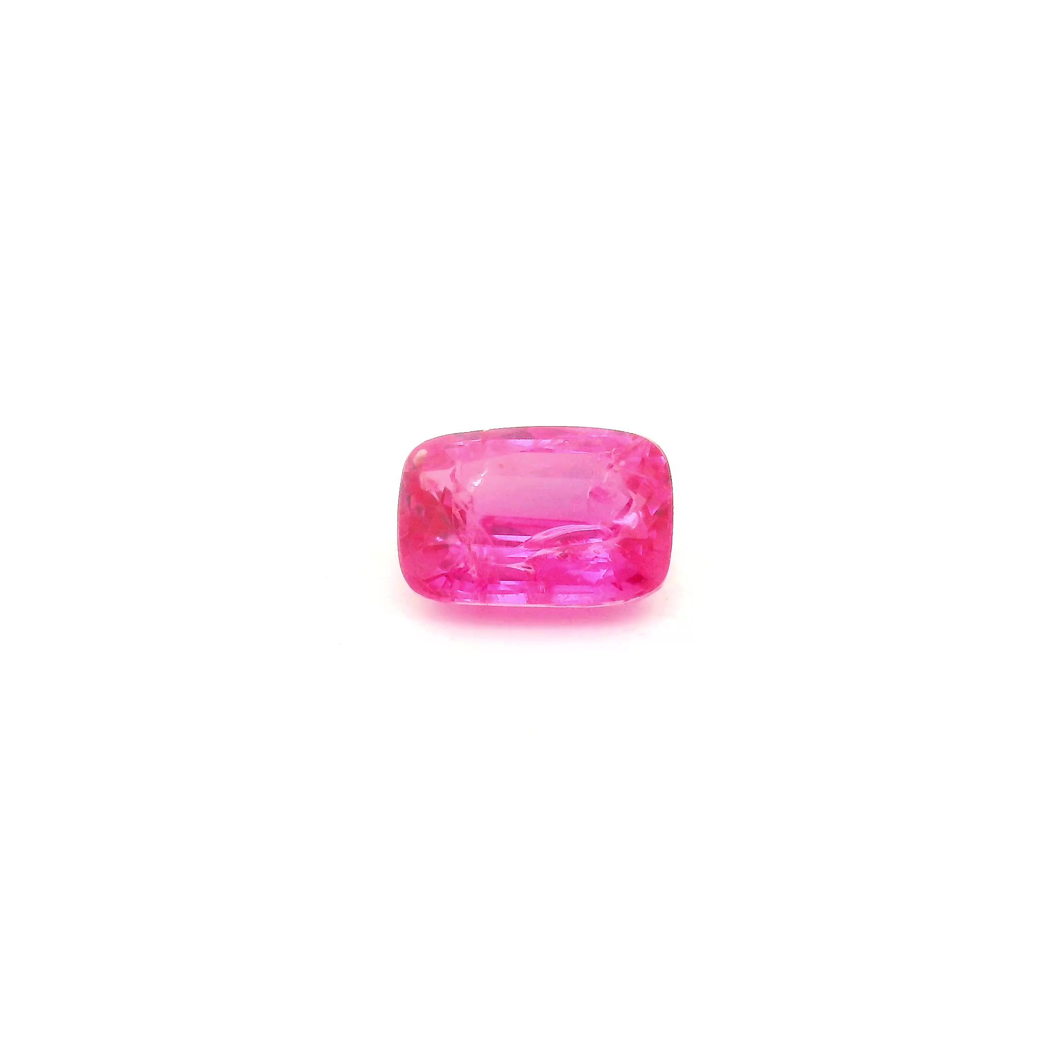 0.96 ct Cushion Pink Natural Sapphire