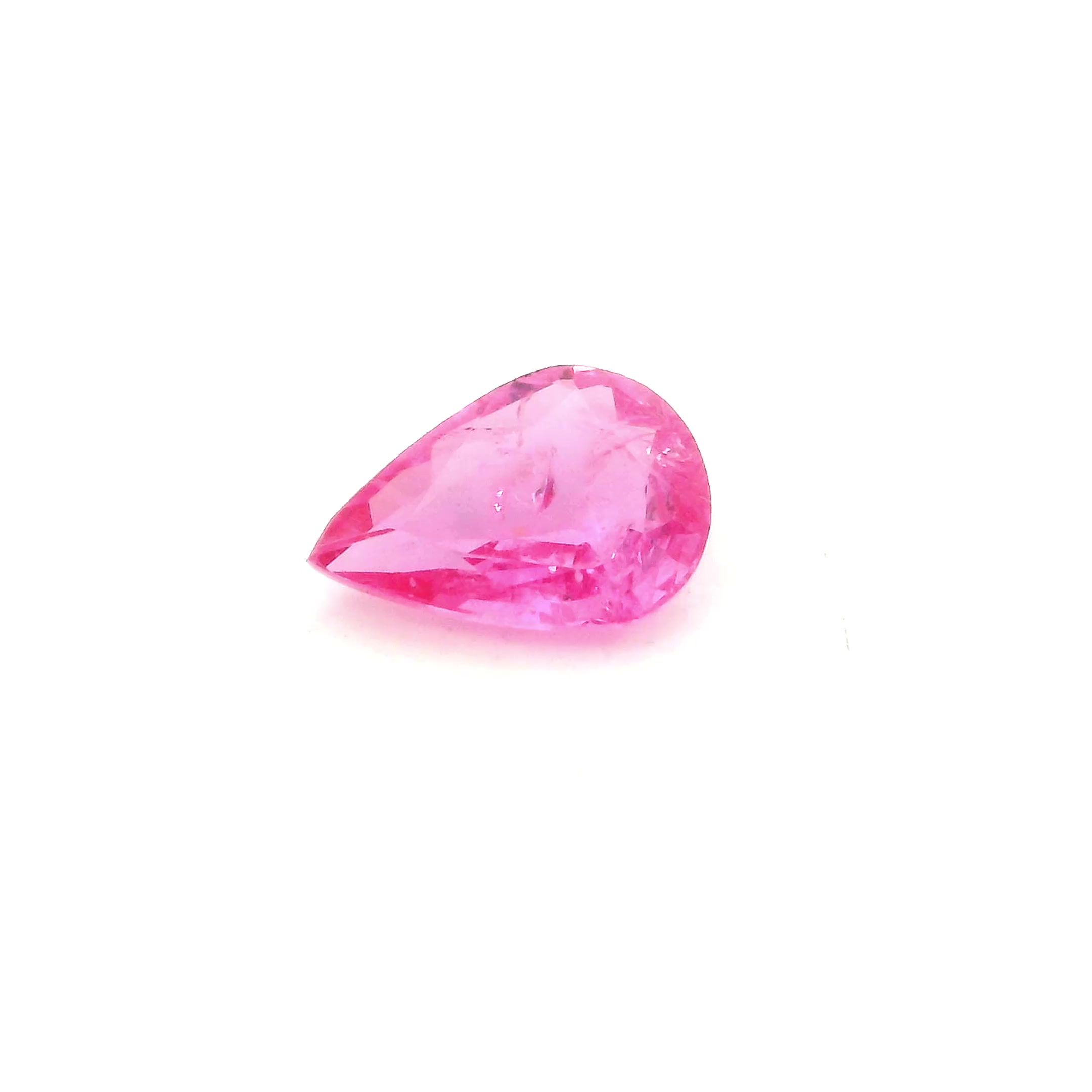 0.77 ct Pear Pink Natural Sapphire