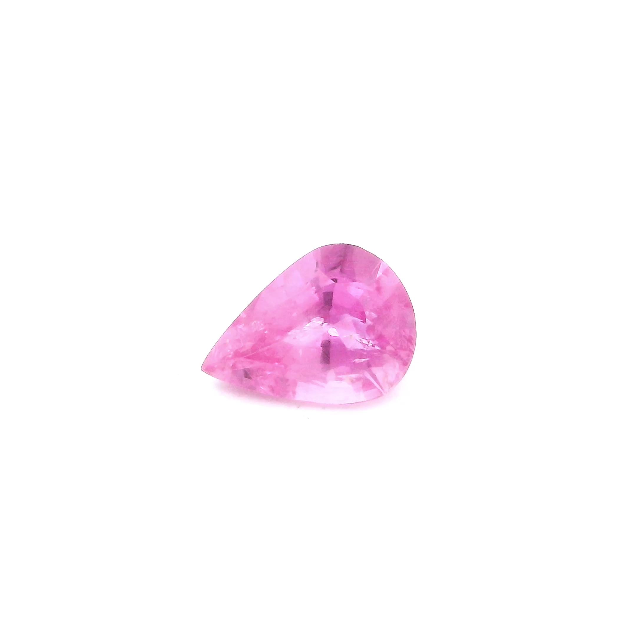 0.70 ct Pear Pink Natural Sapphire