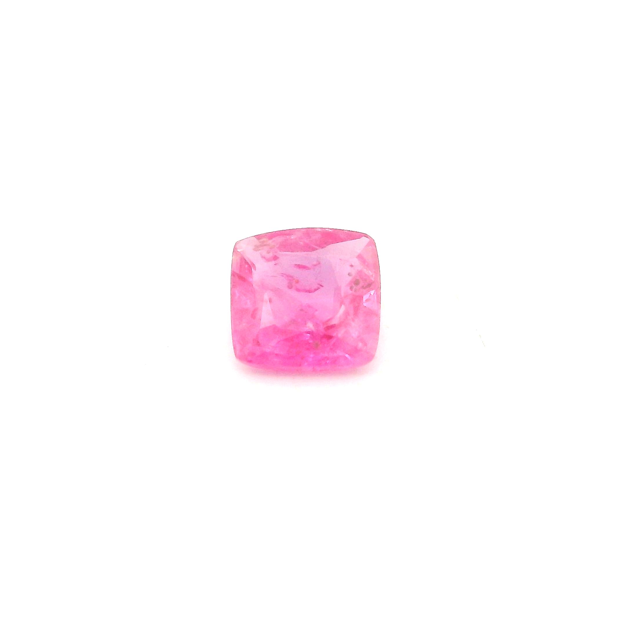 0.52 ct Cushion Pink Natural Sapphire