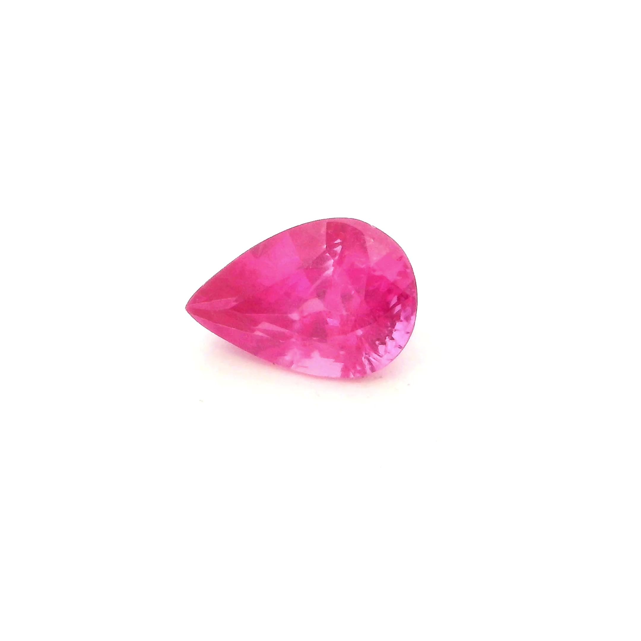 0.90 ct Pear Pink Natural Sapphire