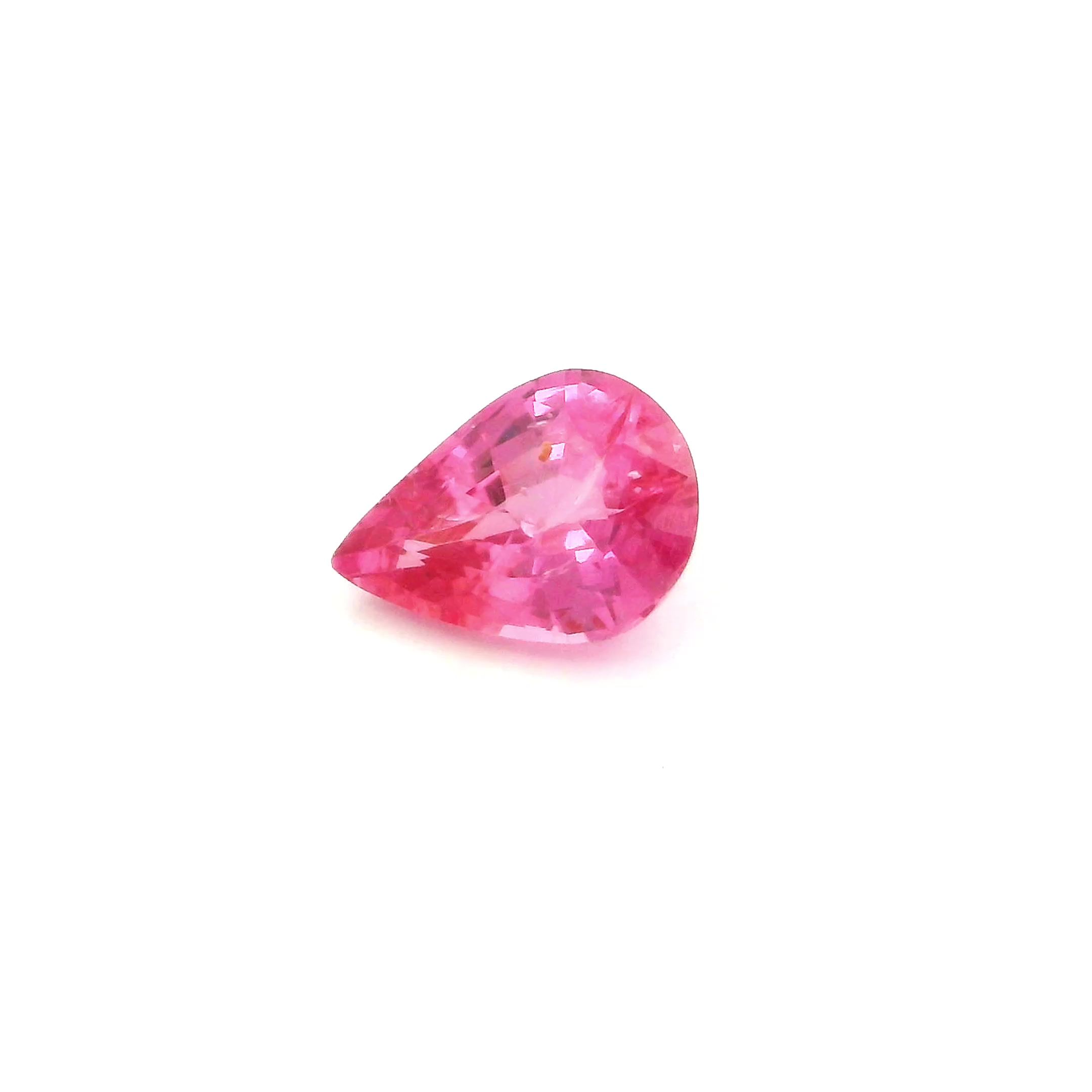 0.70 ct Pear Pink Natural Sapphire