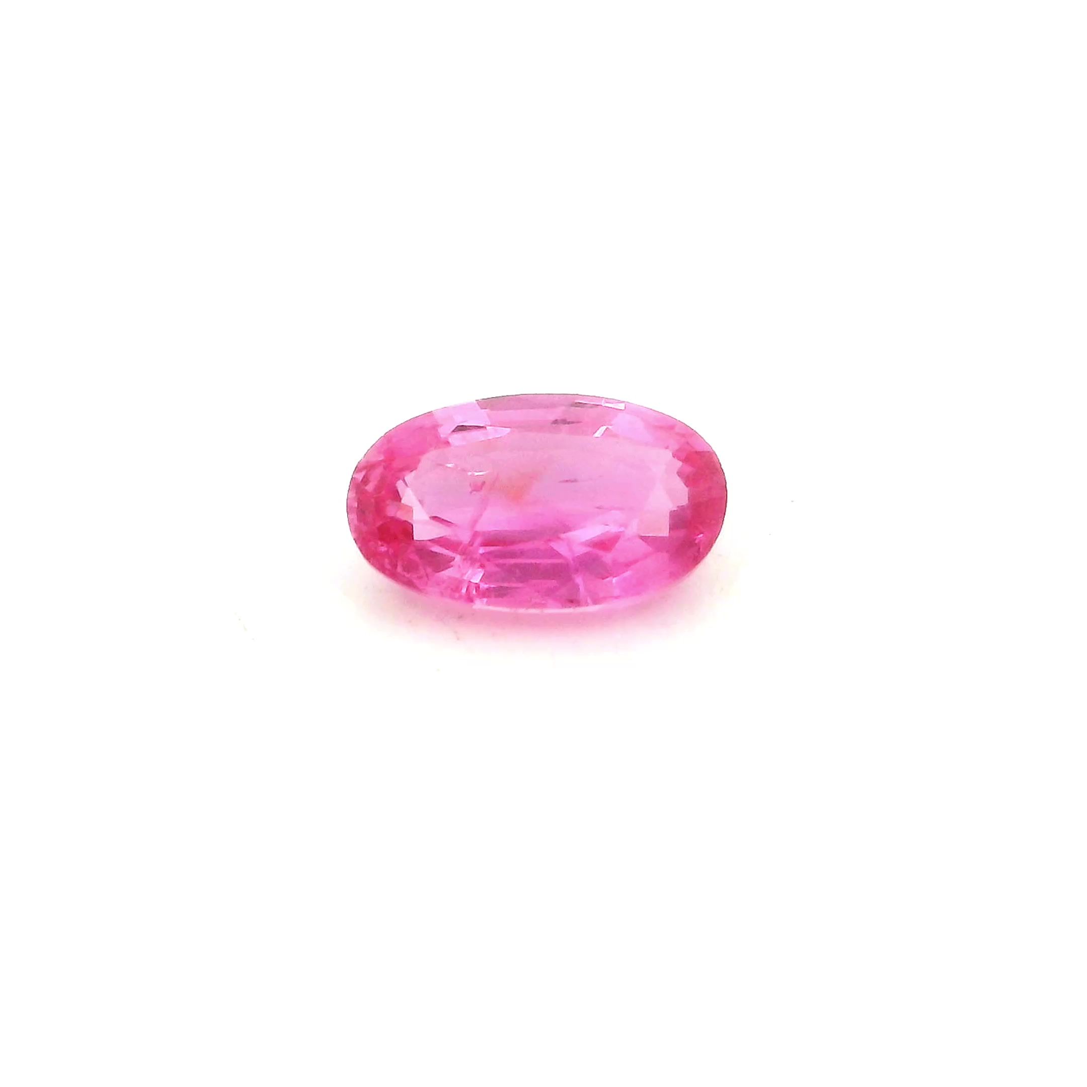0.68 ct Oval Pink Natural Sapphire