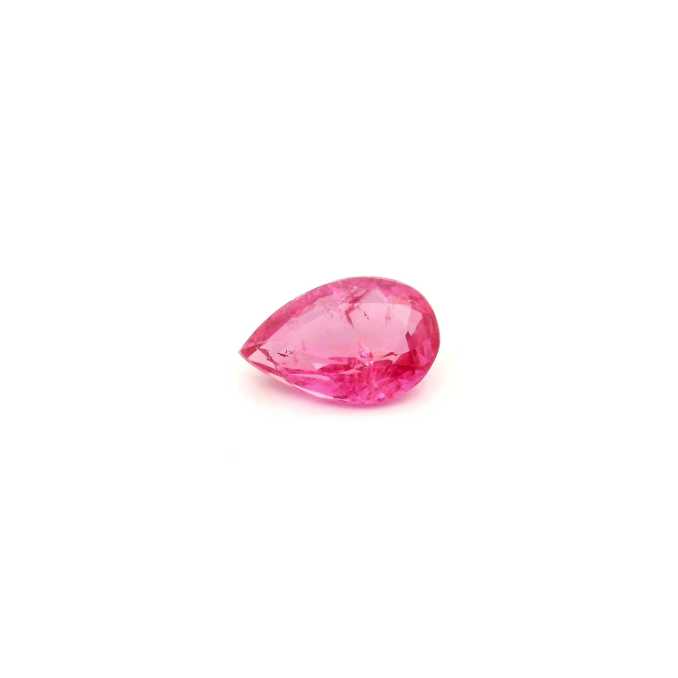 0.95 ct Pear Pink Natural Sapphire