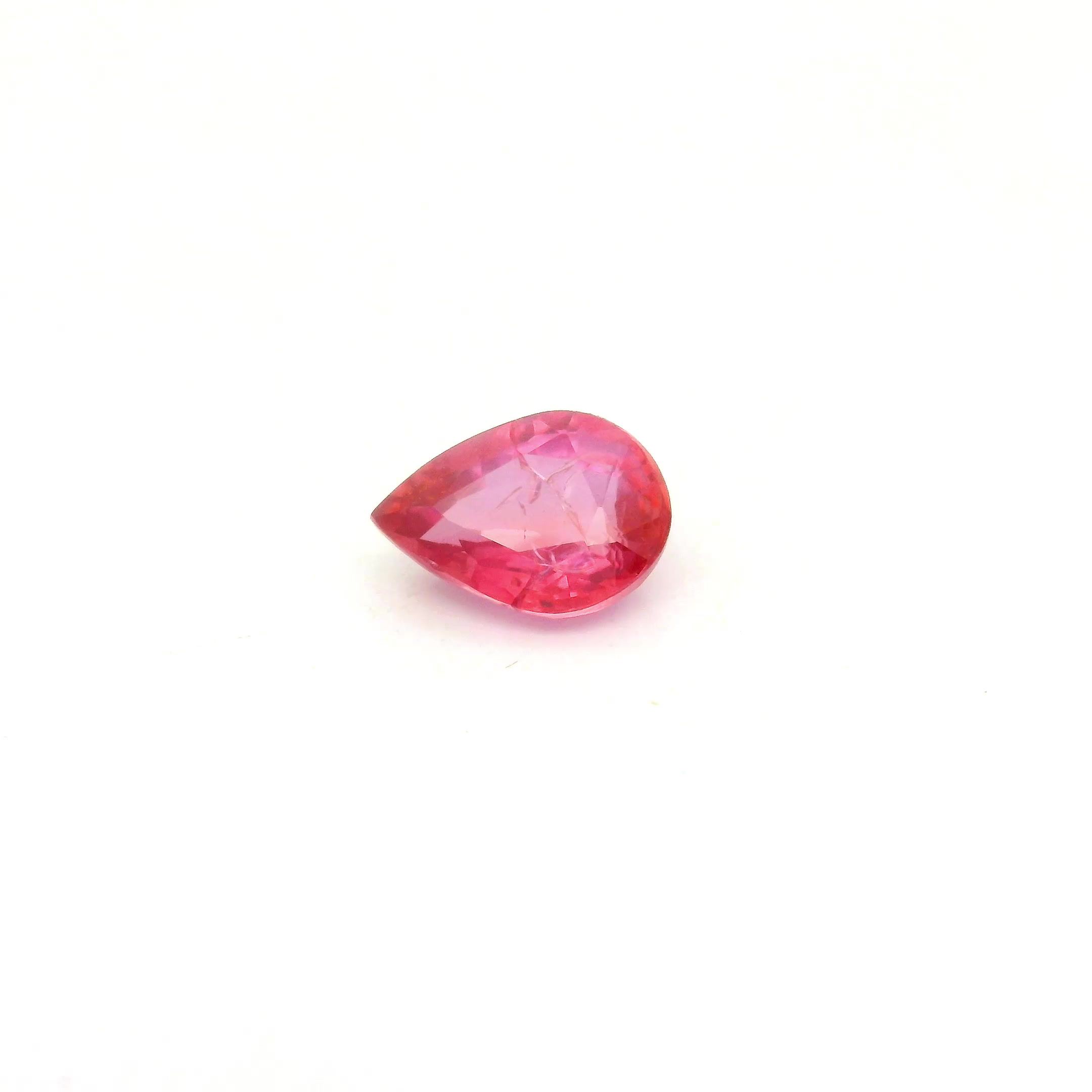 0.78 ct Pear Pink Natural Sapphire