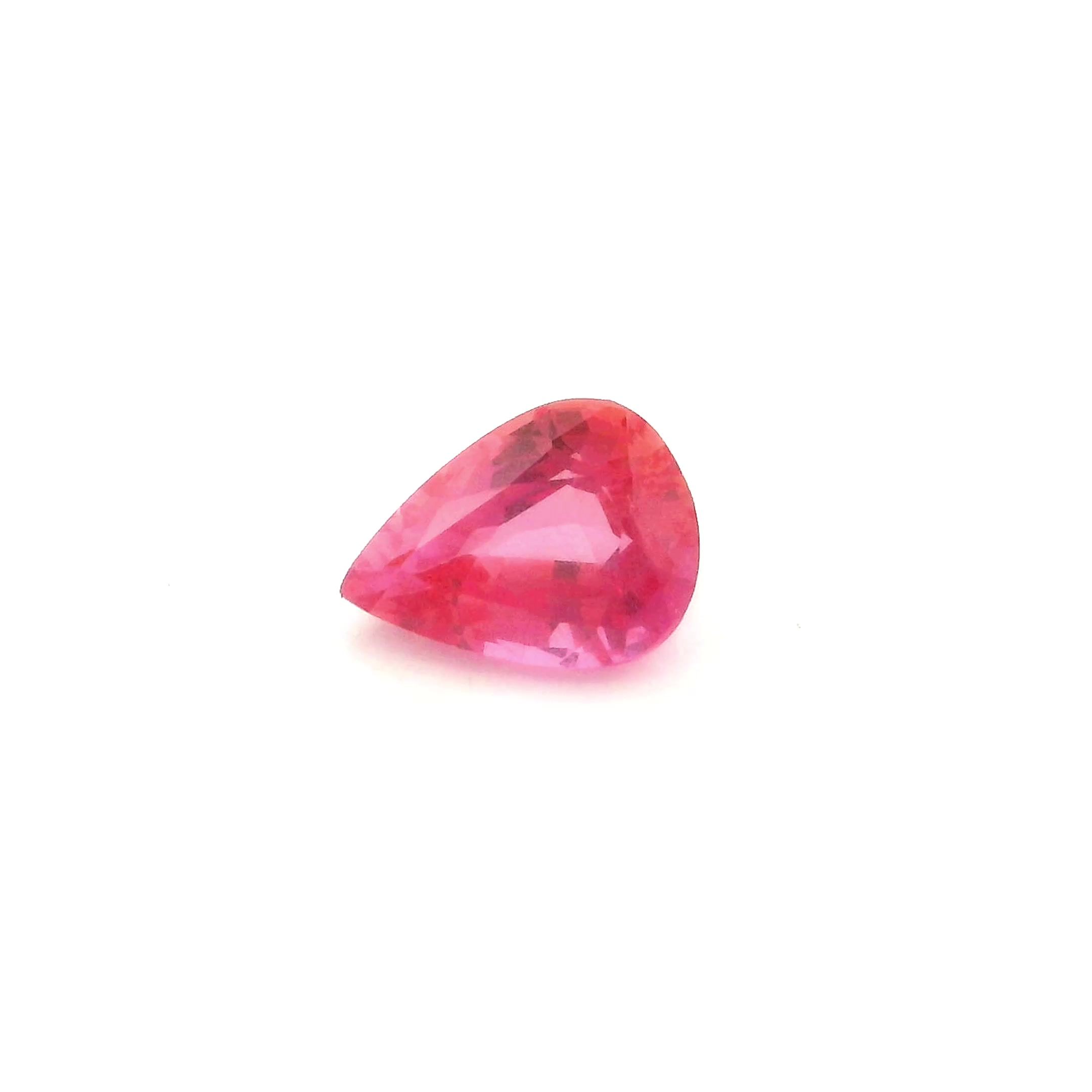 0.65 ct Pear Pink Natural Sapphire