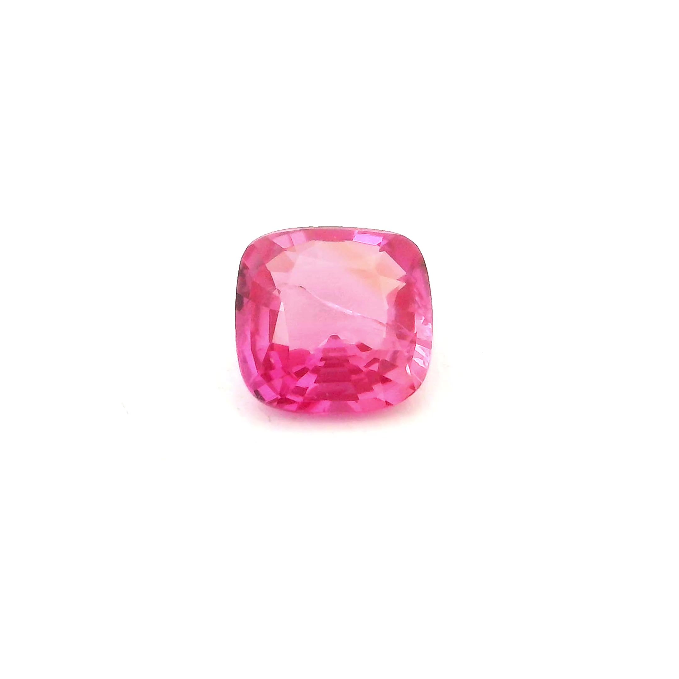 0.74 ct Cushion Pink Natural Sapphire